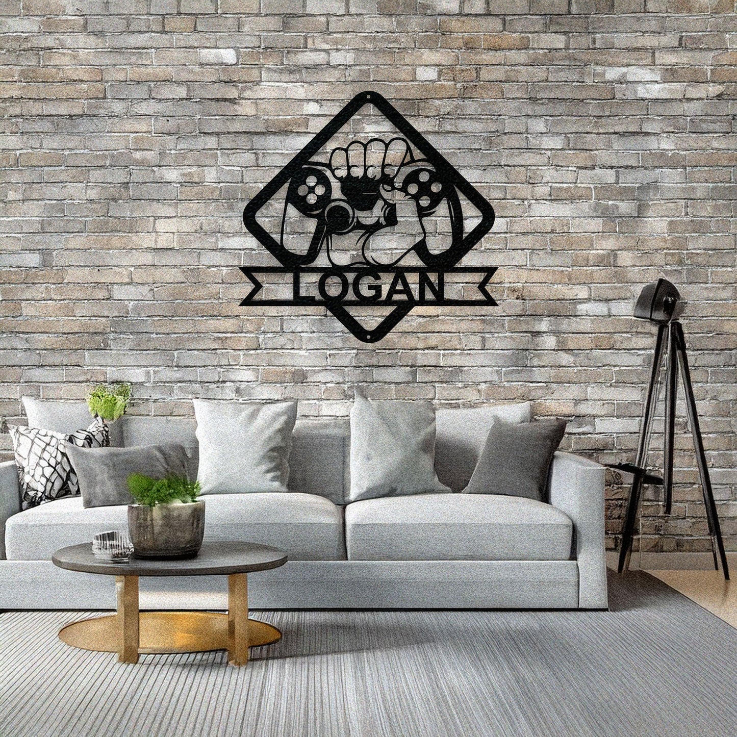 Gamer Metal Wall Art - Personalized Laser Cut Decor, Gaming Room Sign, Gamer Gift Idea, Black Metal Gamer Design, Available in 3 Sizes