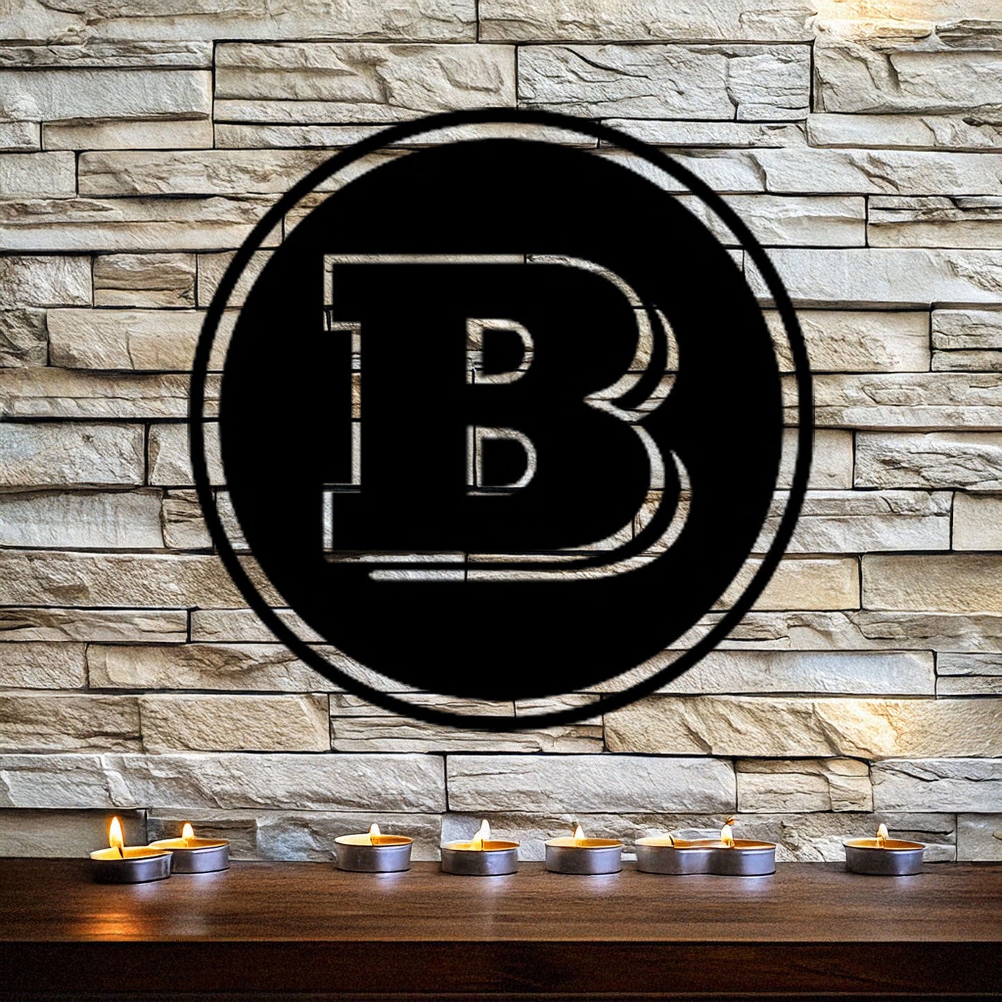Brabus Logo Metal Wall Art - Laser Cut Black Metal Decor, Custom Car Enthusiast Gift, Luxury Auto Wall Sign, Available in 3 Sizes