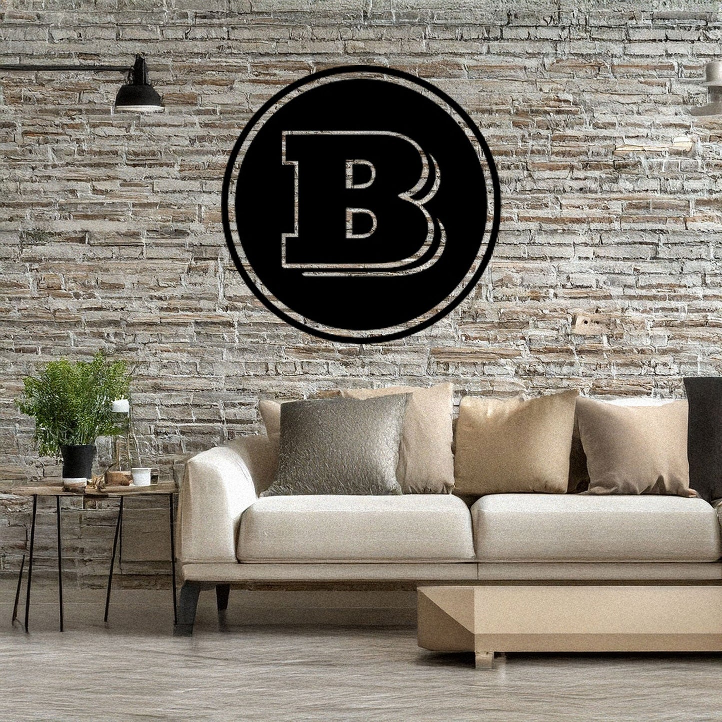 Brabus Logo Metal Wall Art - Laser Cut Black Metal Decor, Custom Car Enthusiast Gift, Luxury Auto Wall Sign, Available in 3 Sizes