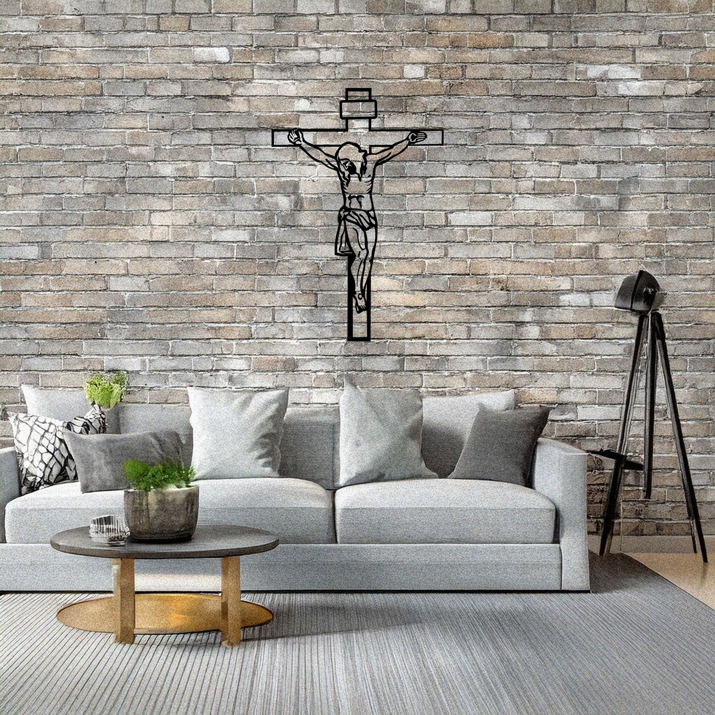 Laser Cut Metal Wall Decor Crucifixion of Jesus Design, Christian Wall Art for Home or Church, 3 Sizes Available, Black Finish