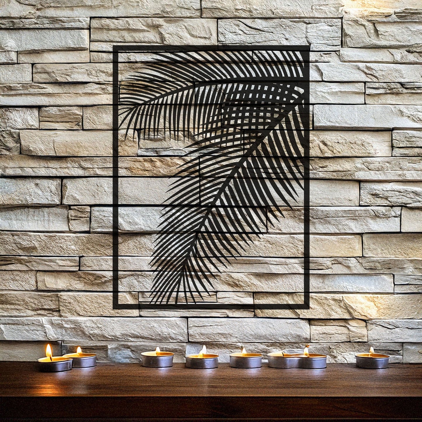Elegant Laser Cut Metal Leaf Wall Decor, Black Botanical Wall Art for Home & Garden, 3 Sizes Available