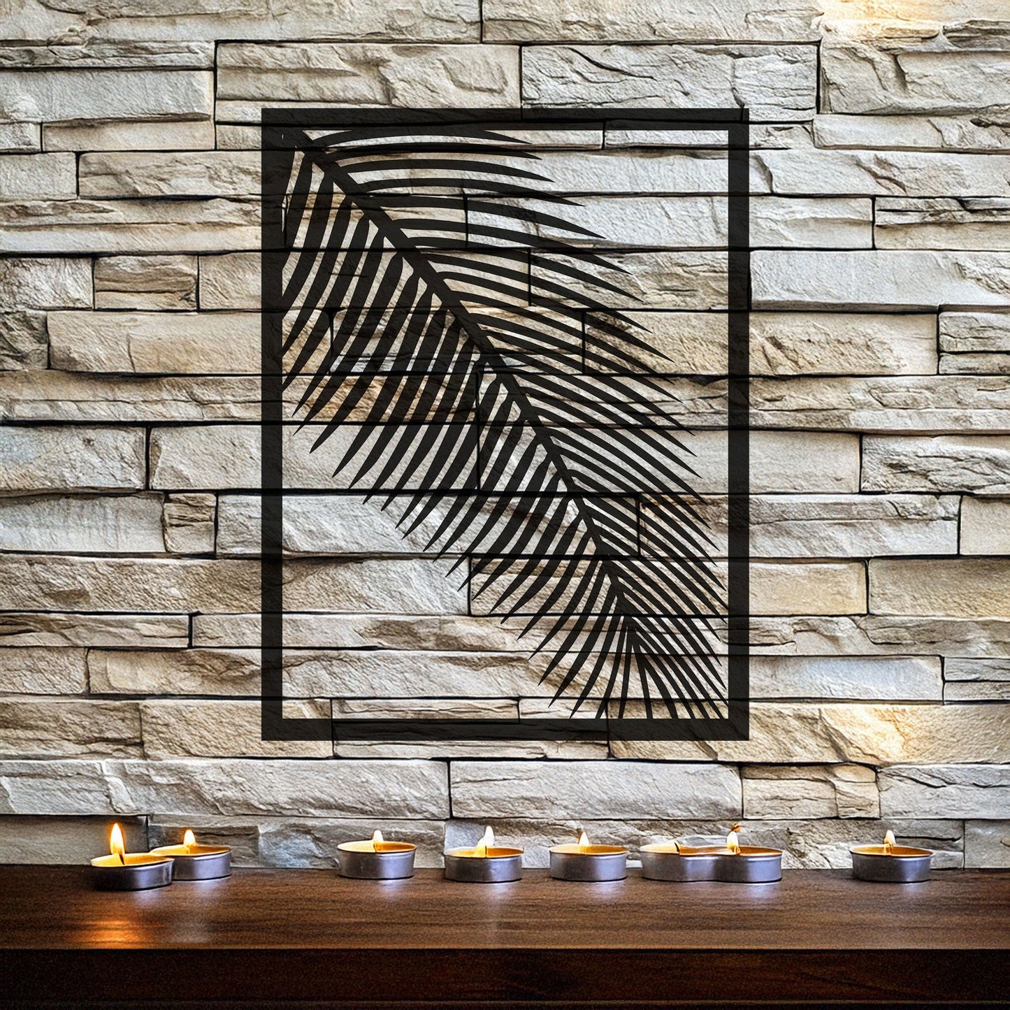 Modern Laser Cut Metal Leaf Wall Art, Black Botanical Decor for Home & Garden, 3 Sizes Available