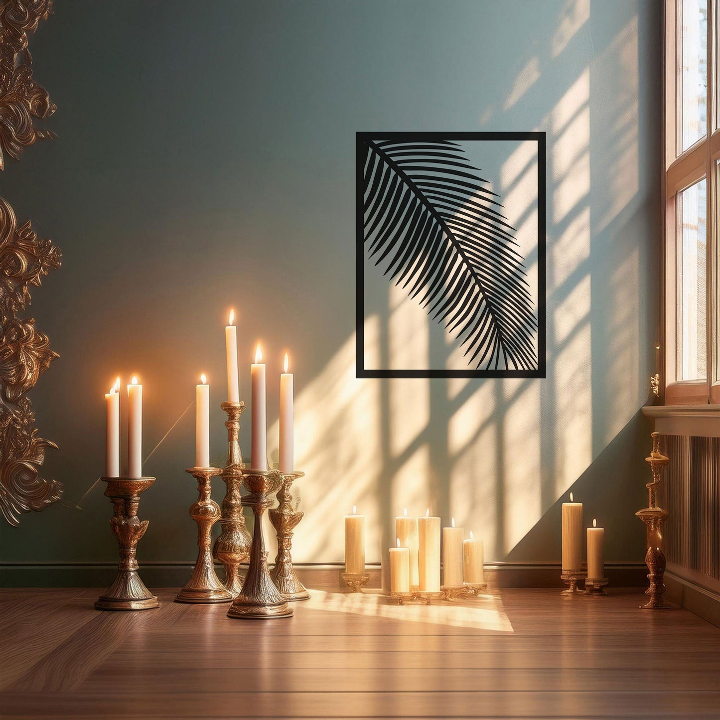 Modern Laser Cut Metal Leaf Wall Art, Black Botanical Decor for Home & Garden, 3 Sizes Available