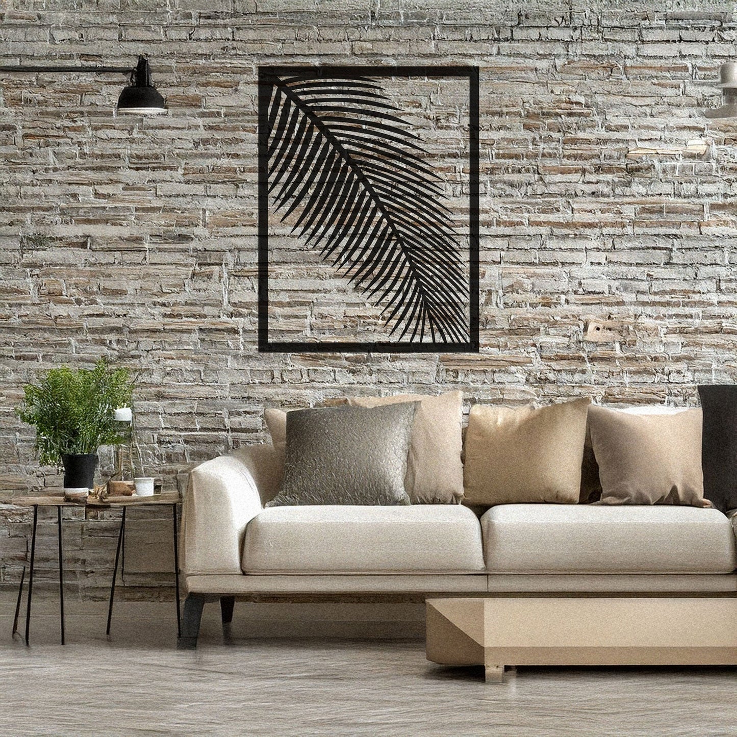 Modern Laser Cut Metal Leaf Wall Art, Black Botanical Decor for Home & Garden, 3 Sizes Available
