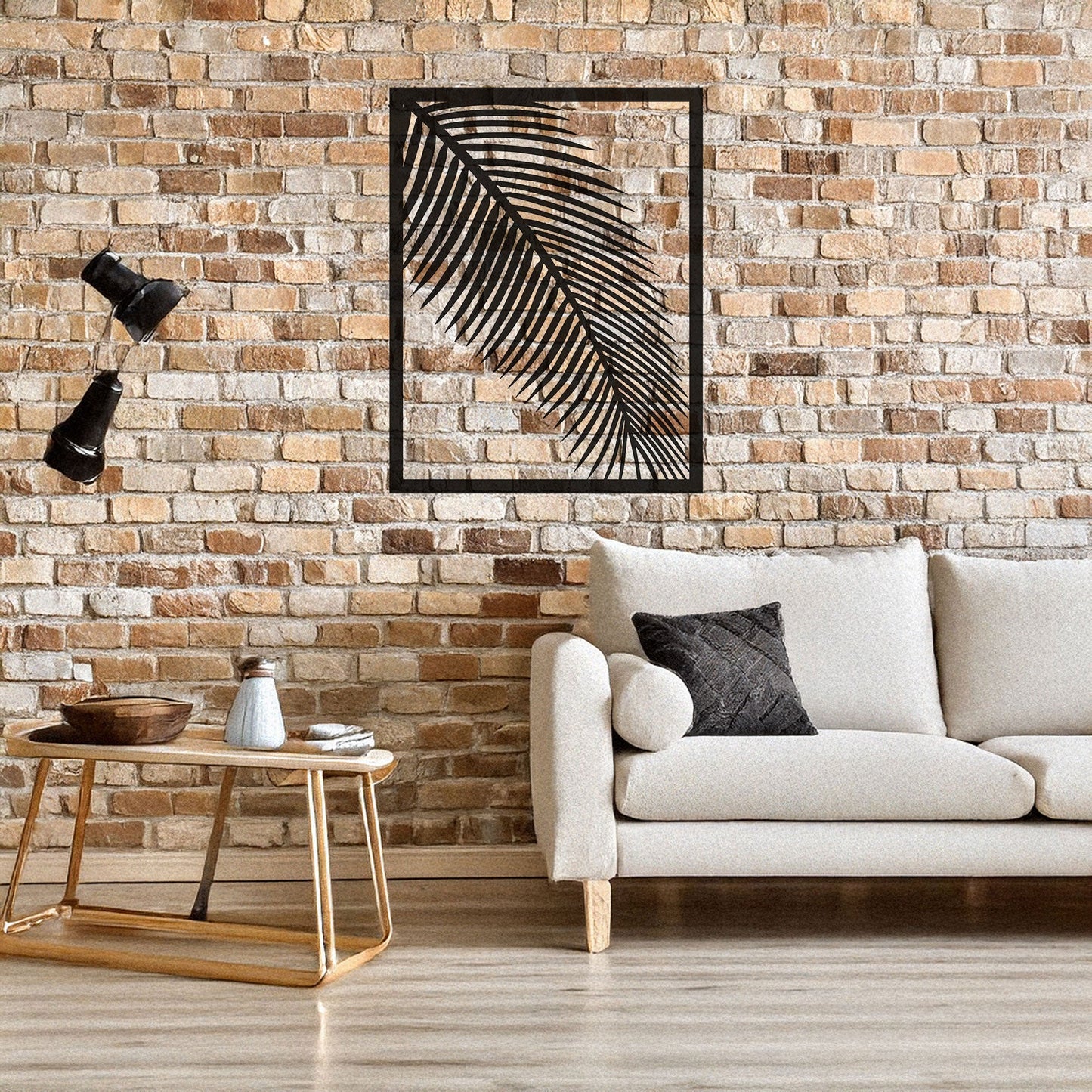 Modern Laser Cut Metal Leaf Wall Art, Black Botanical Decor for Home & Garden, 3 Sizes Available