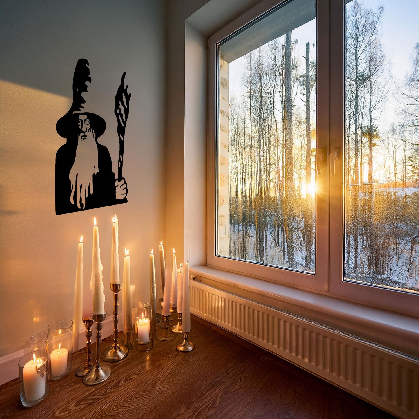 Lord of the Rings Gandalf Metal Wall Art - Laser Cut Black Metal Decor in 3 Sizes - Unique Gift for Tolkien Fans & Fantasy Lovers