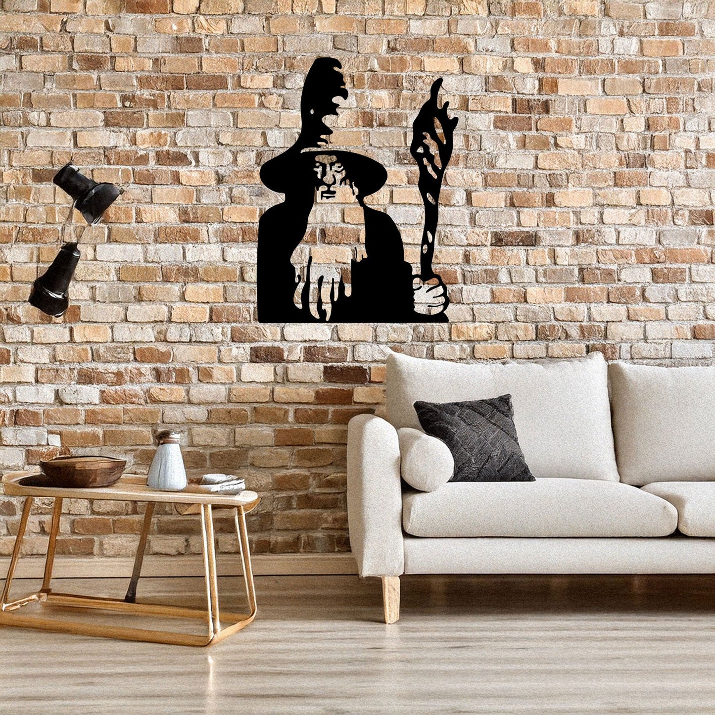 Lord of the Rings Gandalf Metal Wall Art - Laser Cut Black Metal Decor in 3 Sizes - Unique Gift for Tolkien Fans & Fantasy Lovers