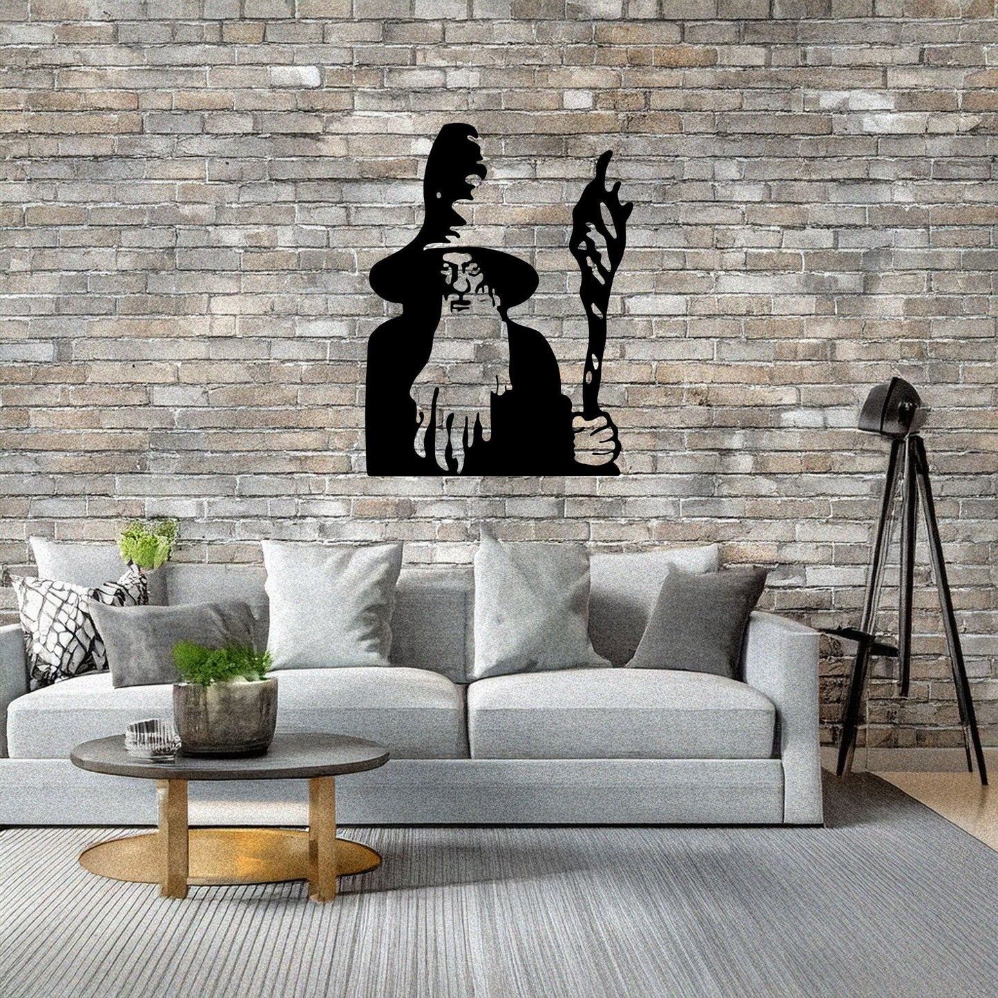 Lord of the Rings Gandalf Metal Wall Art - Laser Cut Black Metal Decor in 3 Sizes - Unique Gift for Tolkien Fans & Fantasy Lovers
