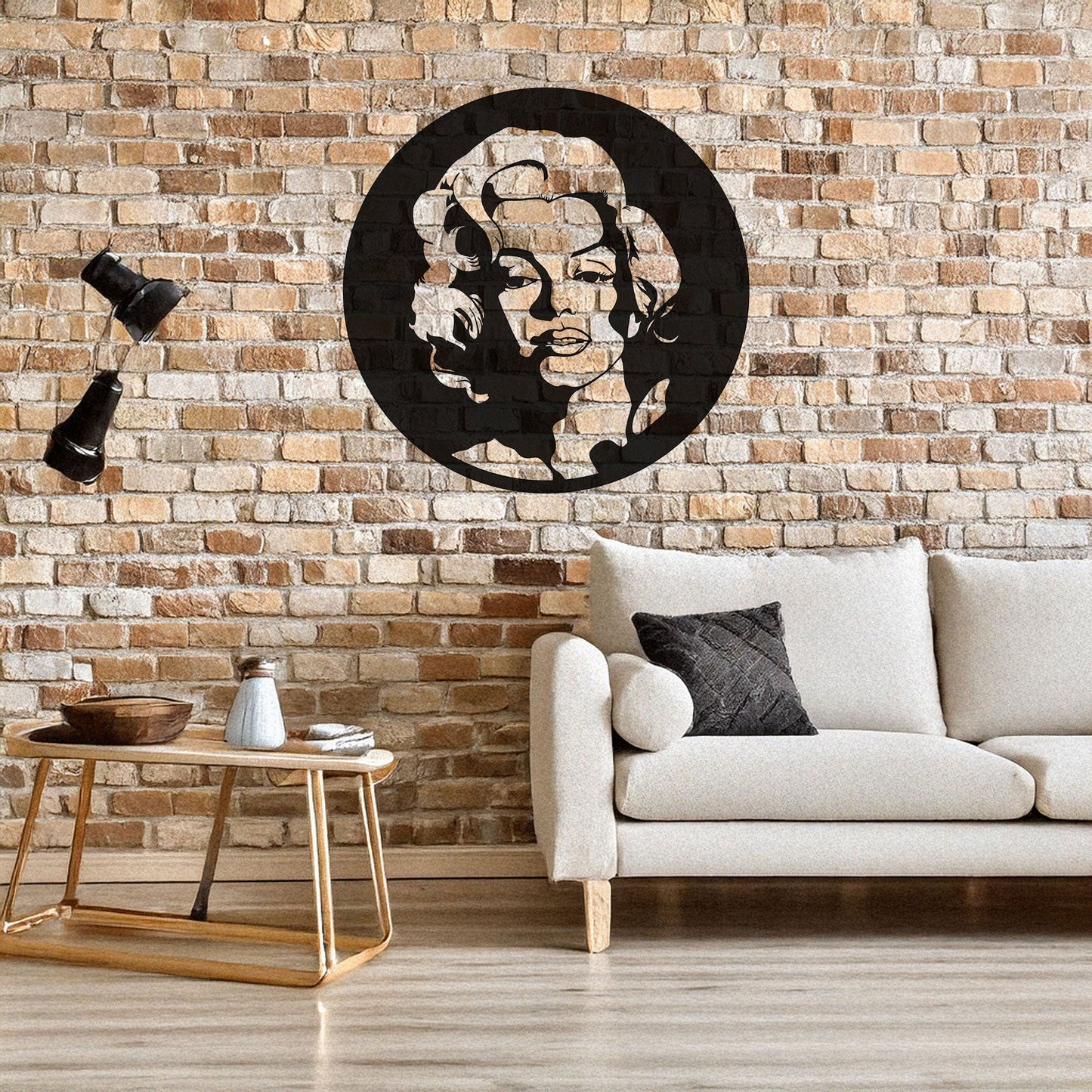 Laser Cut Metal Wall Decor Marilyn Monroe Design - Black Steel Art in 3 Sizes, Iconic Pop Art Style, Perfect Gift for Fans & Art Lovers