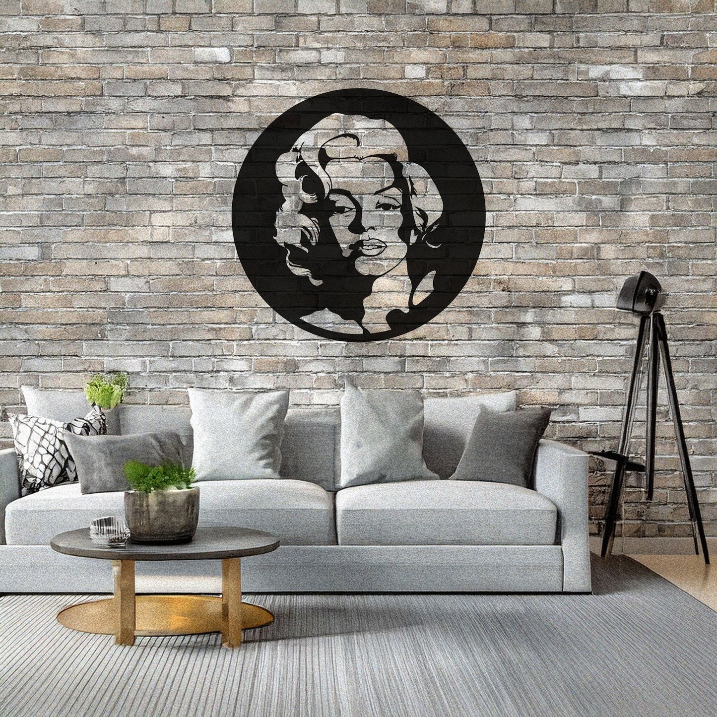 Laser Cut Metal Wall Decor Marilyn Monroe Design - Black Steel Art in 3 Sizes, Iconic Pop Art Style, Perfect Gift for Fans & Art Lovers