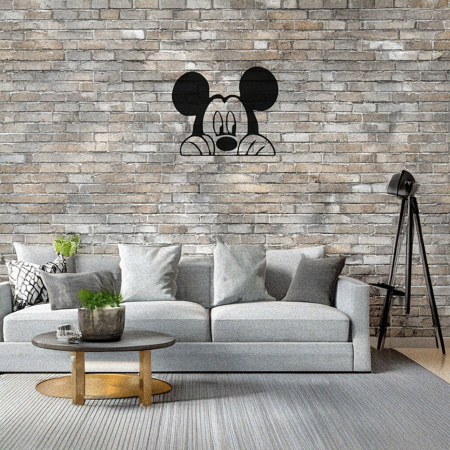 Mickey Mouse Laser Cut Metal Wall Art - Black Metal Decor for Kids' Rooms - Disney-Inspired Wall Accent in 3 Sizes