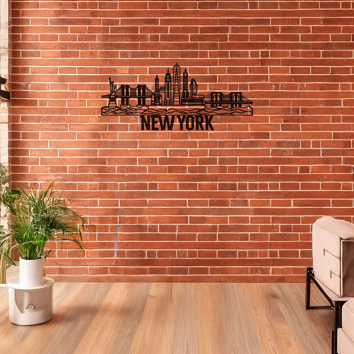 New York City Skyline Laser Cut Metal Wall Decor, Black Metal Art, Modern Cityscape, Wall Art Gift, Home Office Decor, 3 Sizes Available