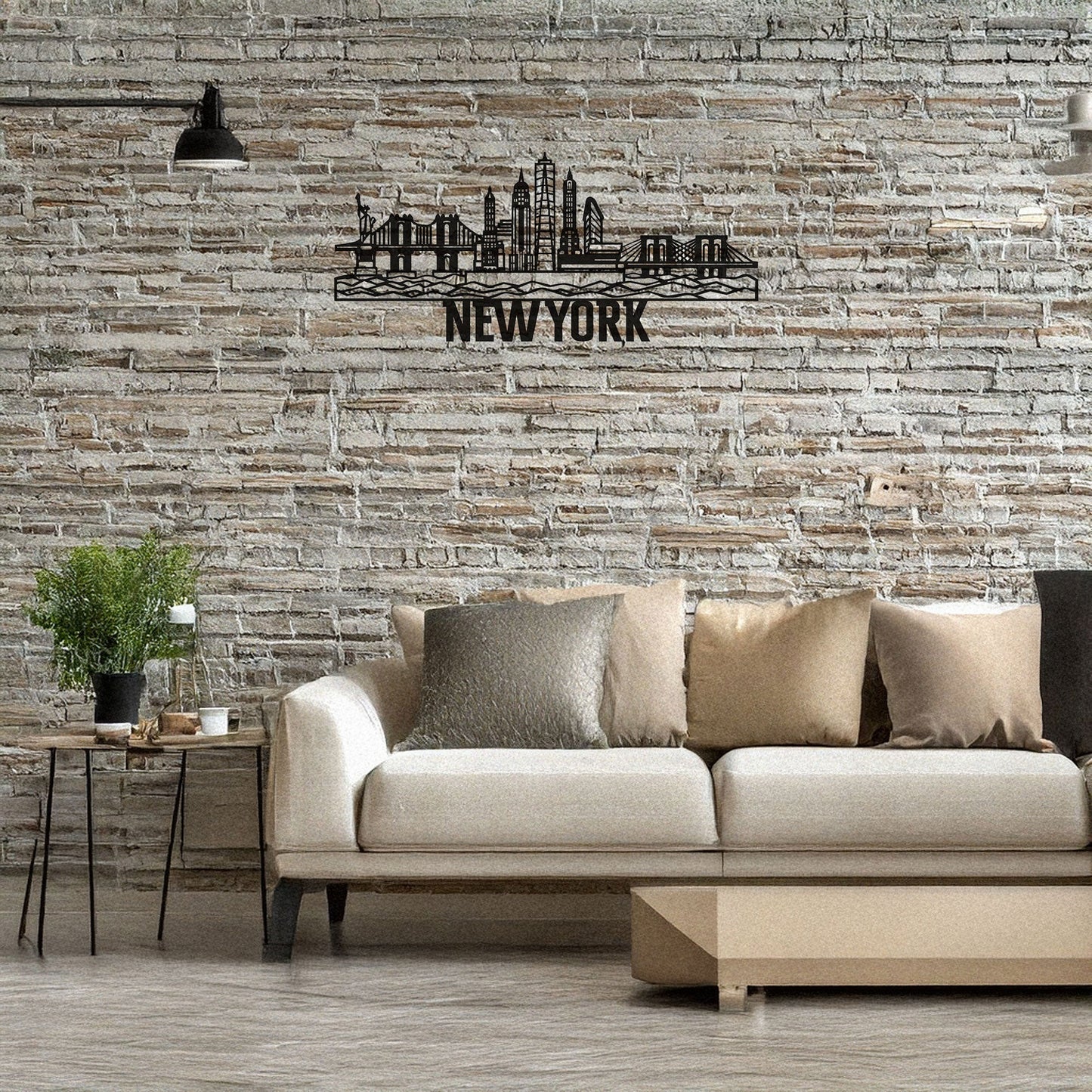New York City Skyline Laser Cut Metal Wall Decor, Black Metal Art, Modern Cityscape, Wall Art Gift, Home Office Decor, 3 Sizes Available