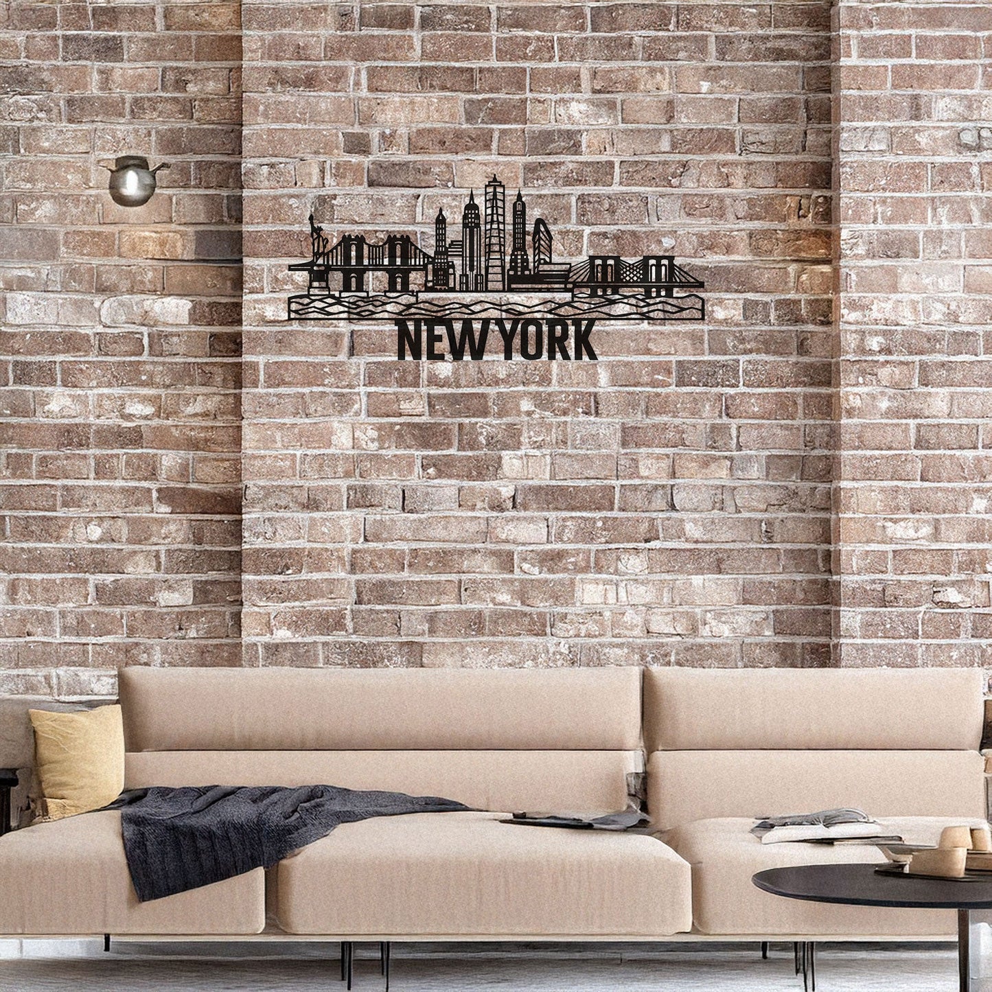 New York City Skyline Laser Cut Metal Wall Decor, Black Metal Art, Modern Cityscape, Wall Art Gift, Home Office Decor, 3 Sizes Available