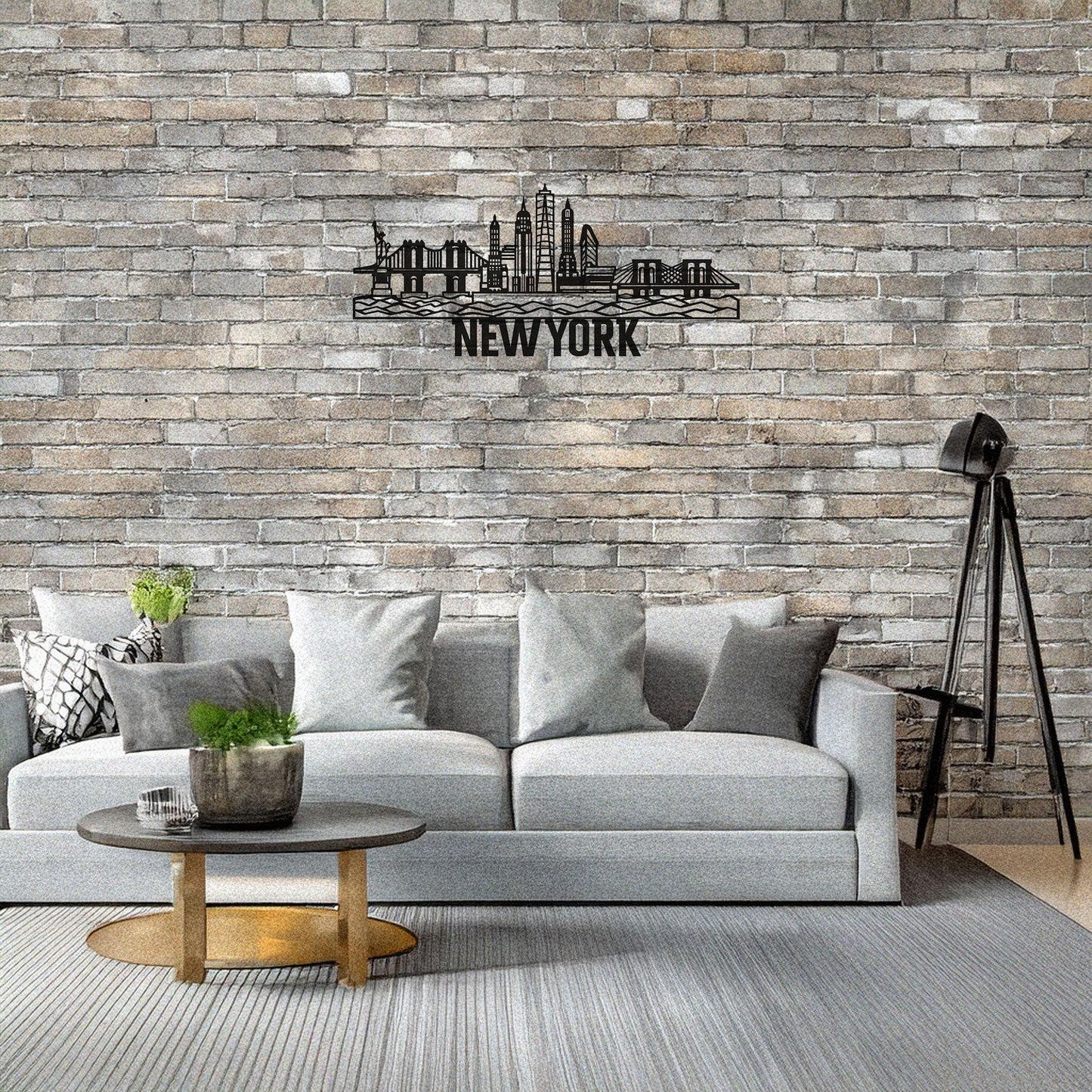New York City Skyline Laser Cut Metal Wall Decor, Black Metal Art, Modern Cityscape, Wall Art Gift, Home Office Decor, 3 Sizes Available