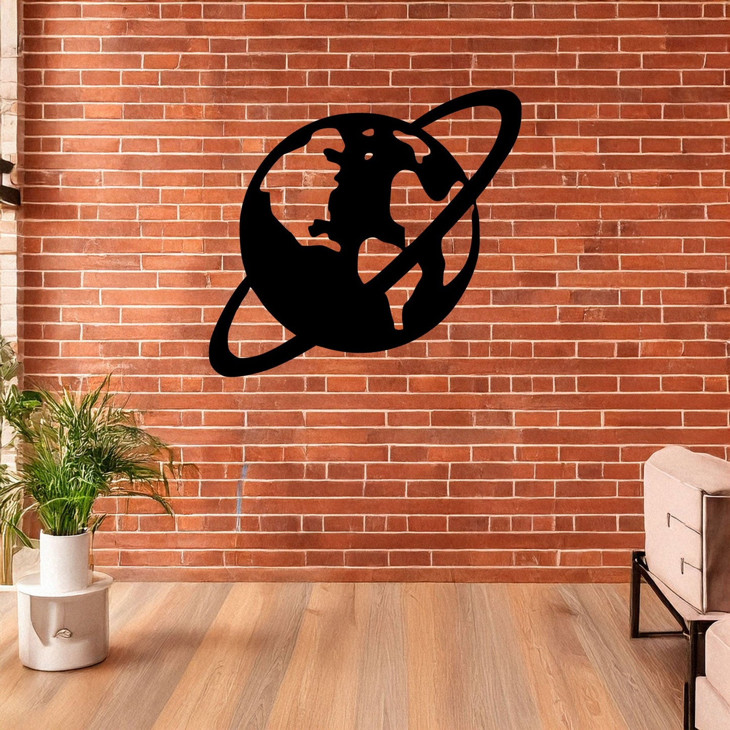 Saturn Laser Cut Metal Wall Art - Black Planet Design, 3 Size Options, Space Themed Home Decor, Gift for Astronomy Lovers