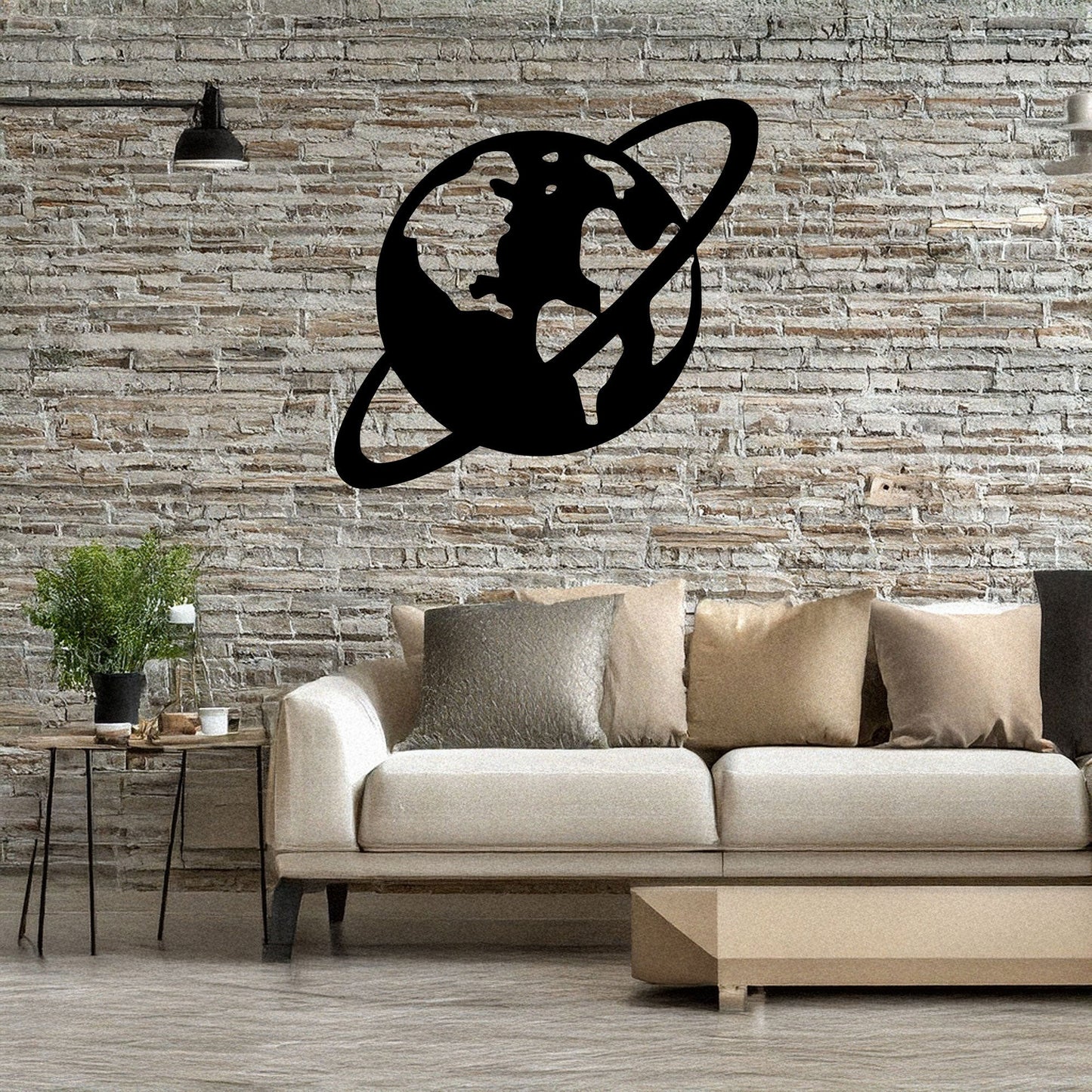 Saturn Laser Cut Metal Wall Art - Black Planet Design, 3 Size Options, Space Themed Home Decor, Gift for Astronomy Lovers