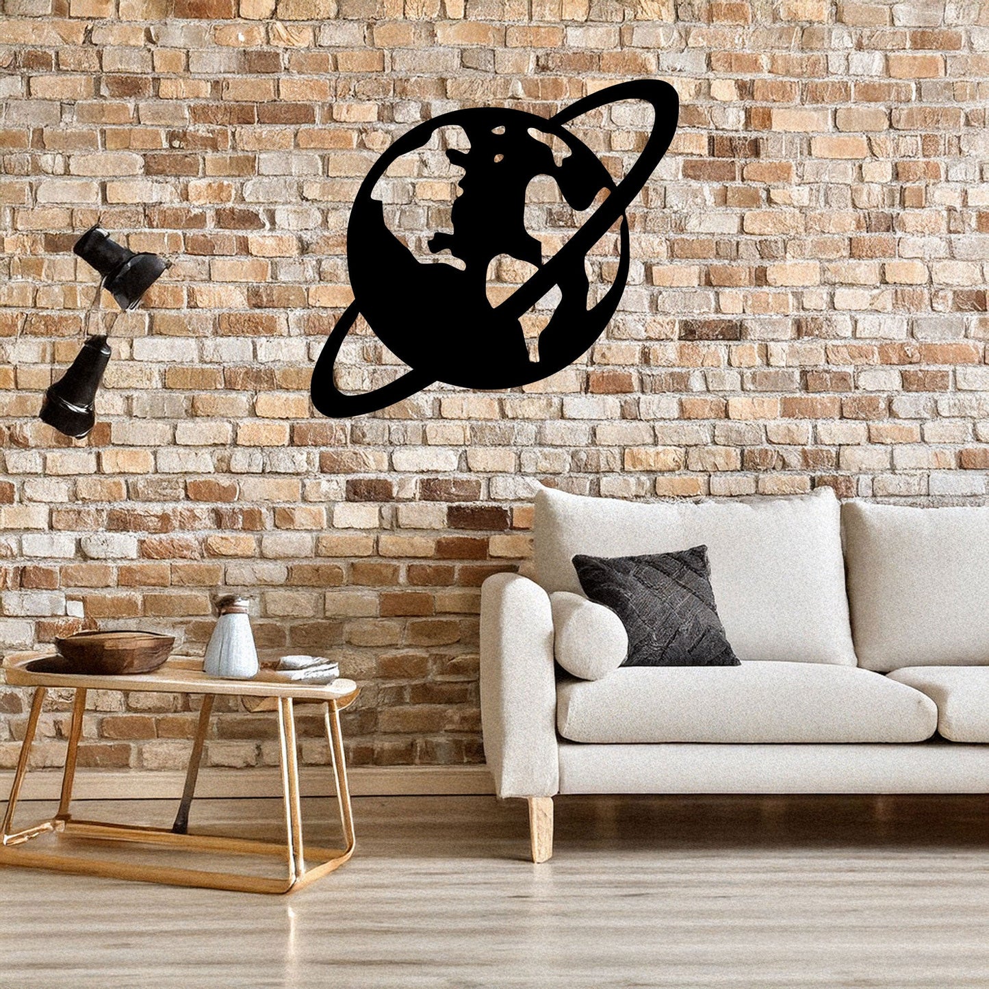 Saturn Laser Cut Metal Wall Art - Black Planet Design, 3 Size Options, Space Themed Home Decor, Gift for Astronomy Lovers