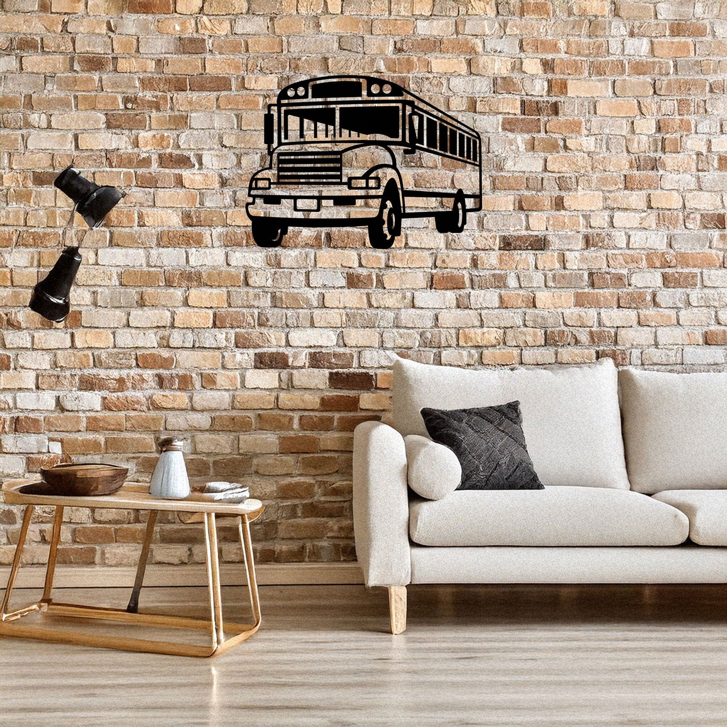 School Bus Laser Cut Metal Wall Art - Black Metal Decor for Teachers, Kids' Room, Transportation Theme, Gift for School Enthusiasts