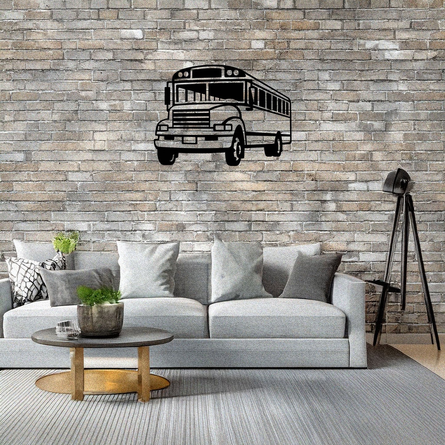 School Bus Laser Cut Metal Wall Art - Black Metal Decor for Teachers, Kids' Room, Transportation Theme, Gift for School Enthusiasts