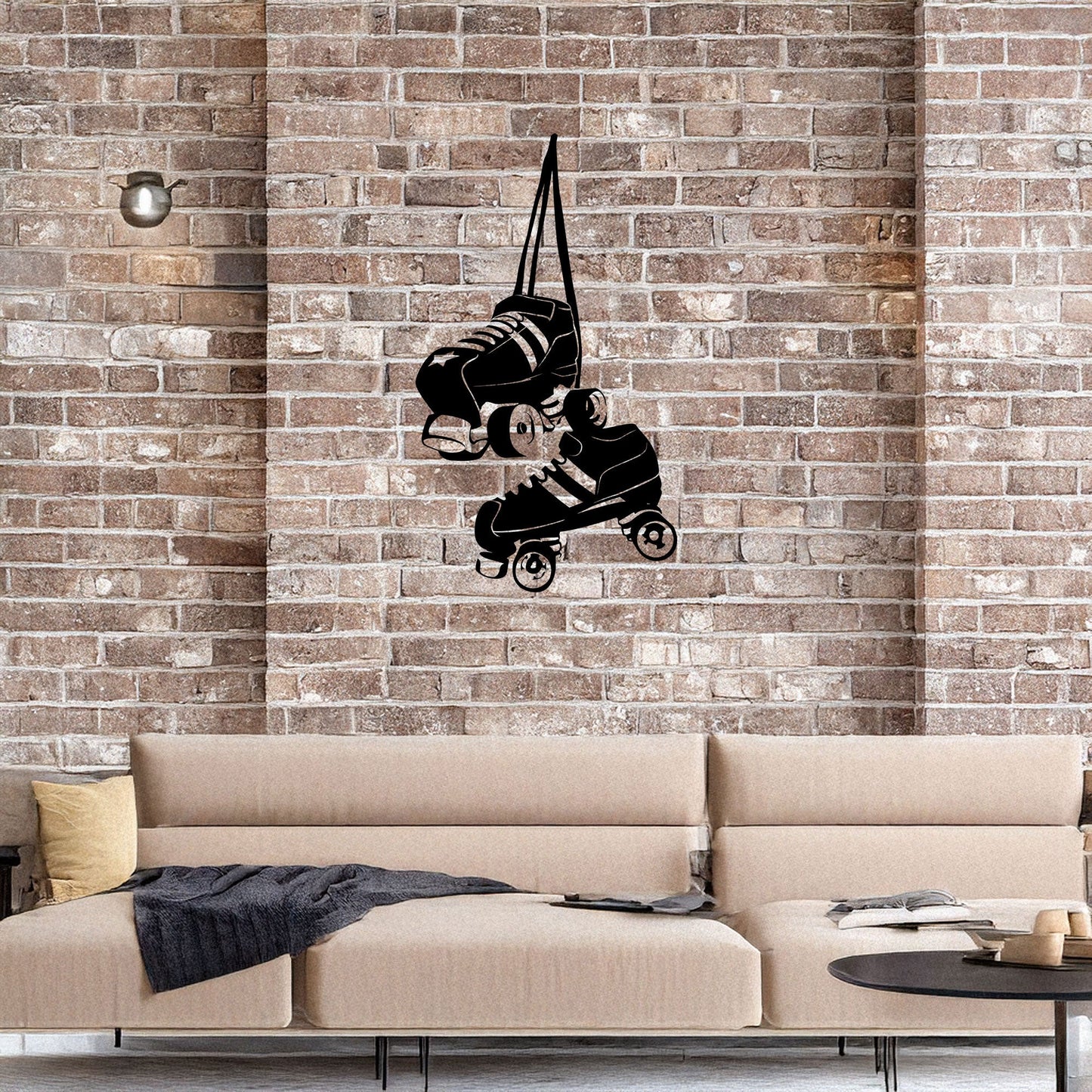 Roller Skate Laser Cut Metal Wall Art - Retro Roller Skate Decor, Black Metal Artwork, Gift for Skaters, 3 Size Options