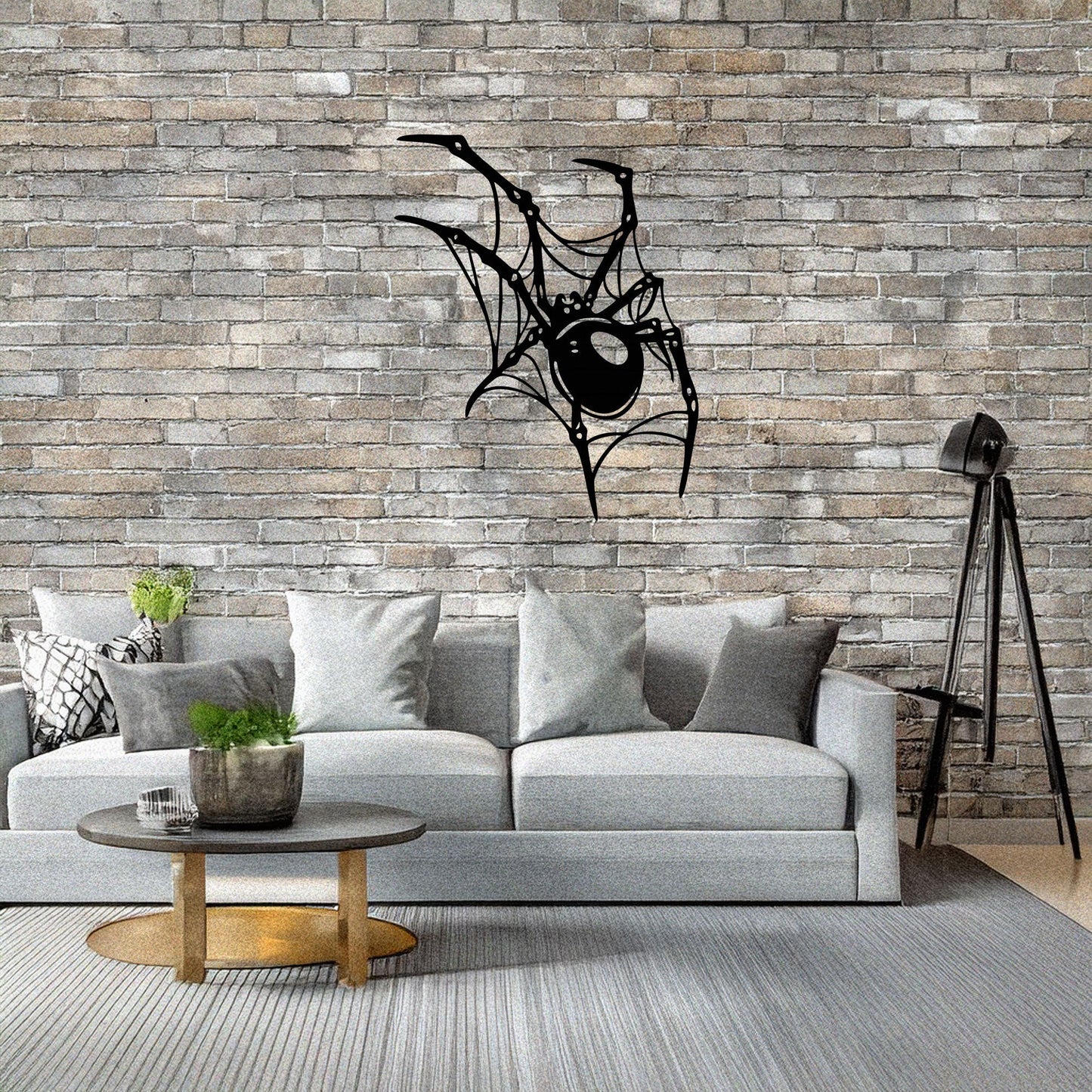 Spider Metal Wall Art - Laser Cut Black Wall Decor for Halloween, Gothic, or Nature Themes, Available in 3 Sizes