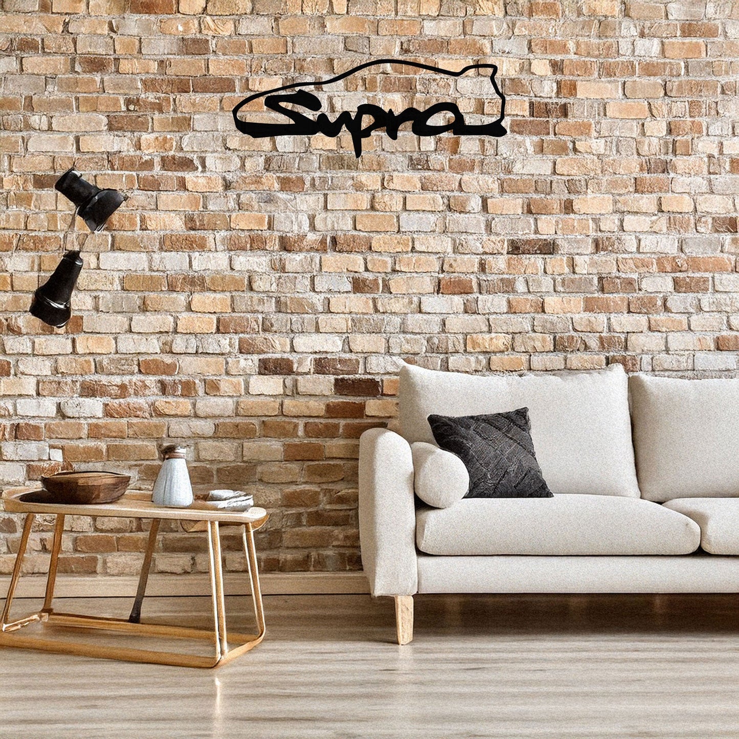Toyota Supra Metal Wall Art - Laser Cut Black Metal Decor for Car Enthusiasts, Available in 3 Sizes