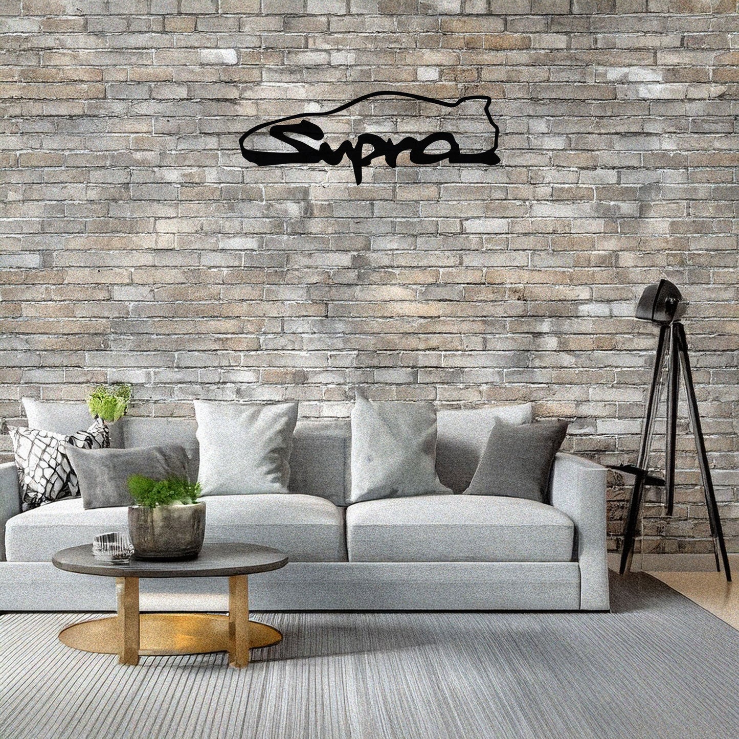 Toyota Supra Metal Wall Art - Laser Cut Black Metal Decor for Car Enthusiasts, Available in 3 Sizes