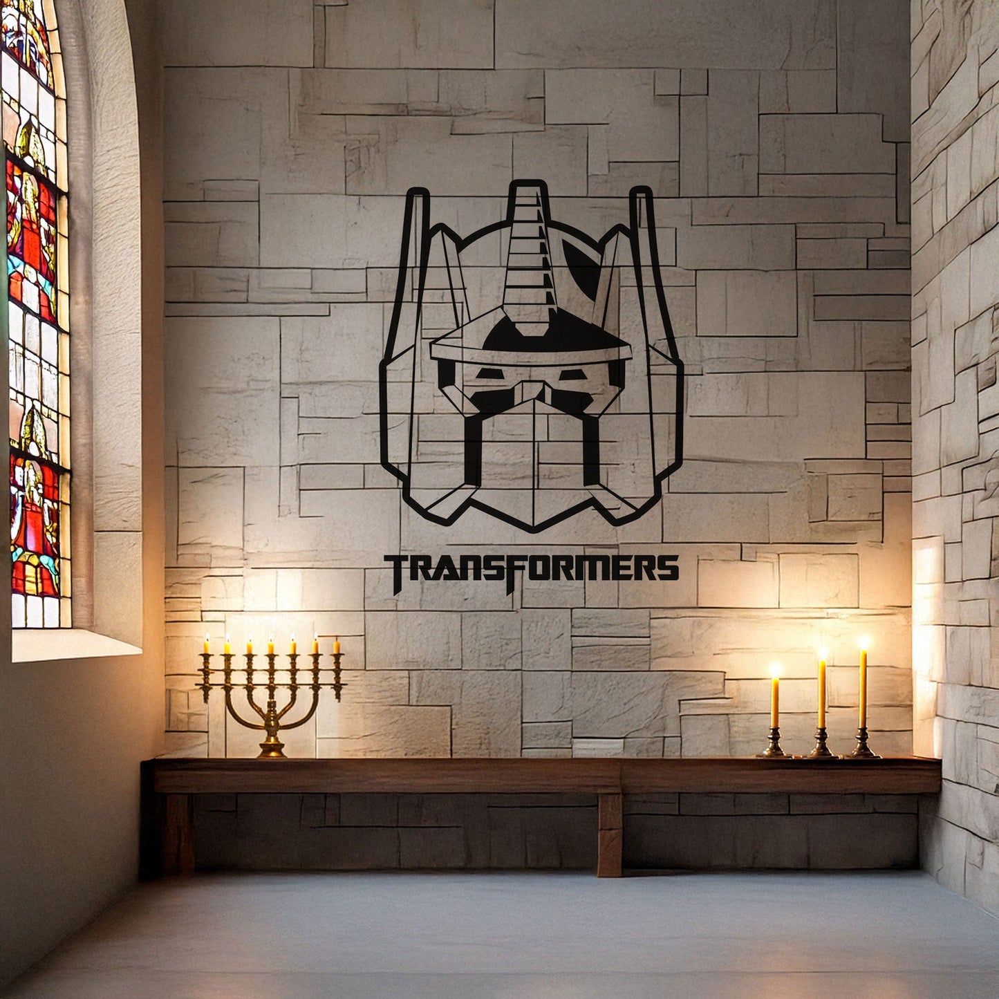 Optimus Prime Metal Wall Art - Laser Cut Black Metal Decor for Transformers Fans, Available in 3 Sizes