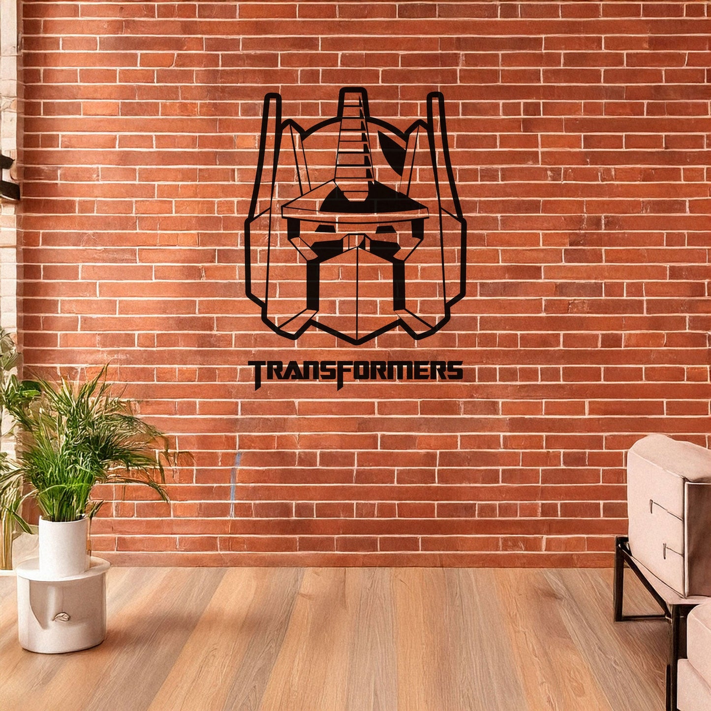 Optimus Prime Metal Wall Art - Laser Cut Black Metal Decor for Transformers Fans, Available in 3 Sizes