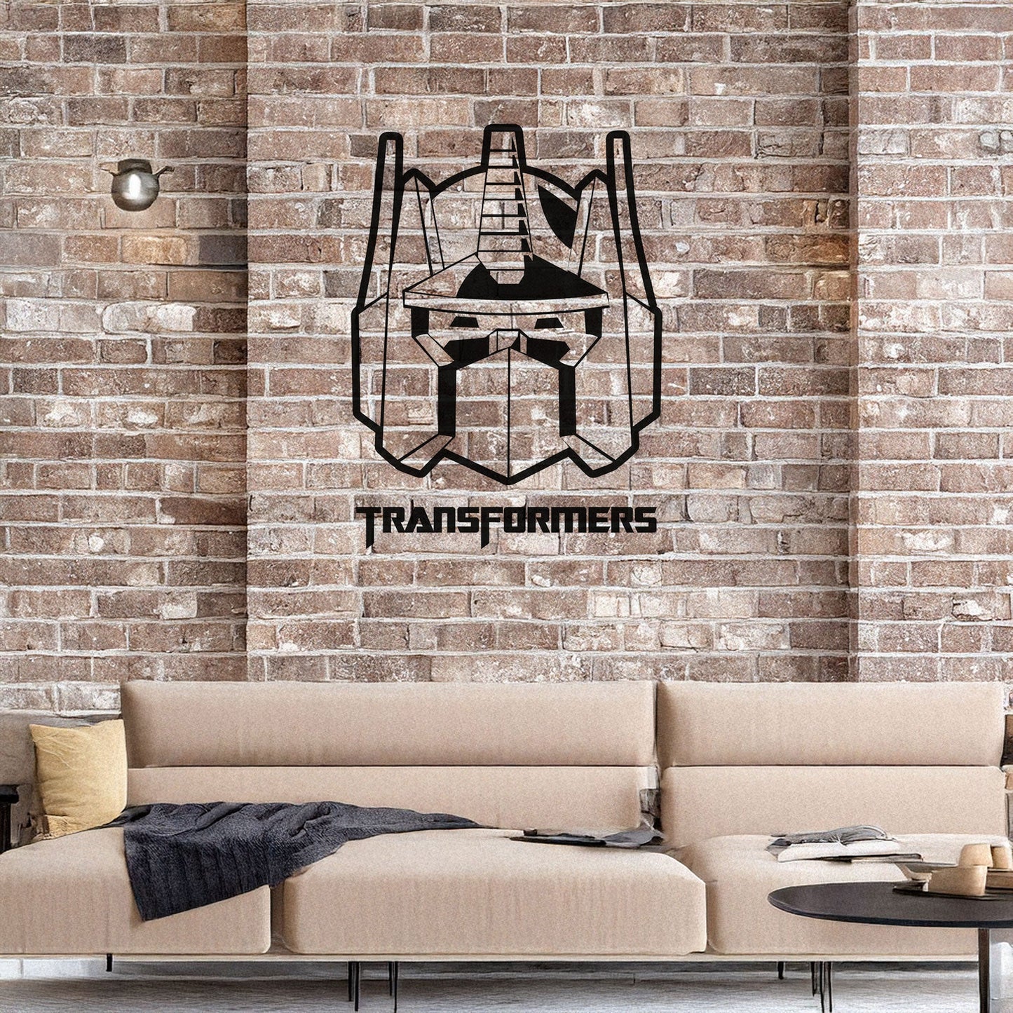 Optimus Prime Metal Wall Art - Laser Cut Black Metal Decor for Transformers Fans, Available in 3 Sizes