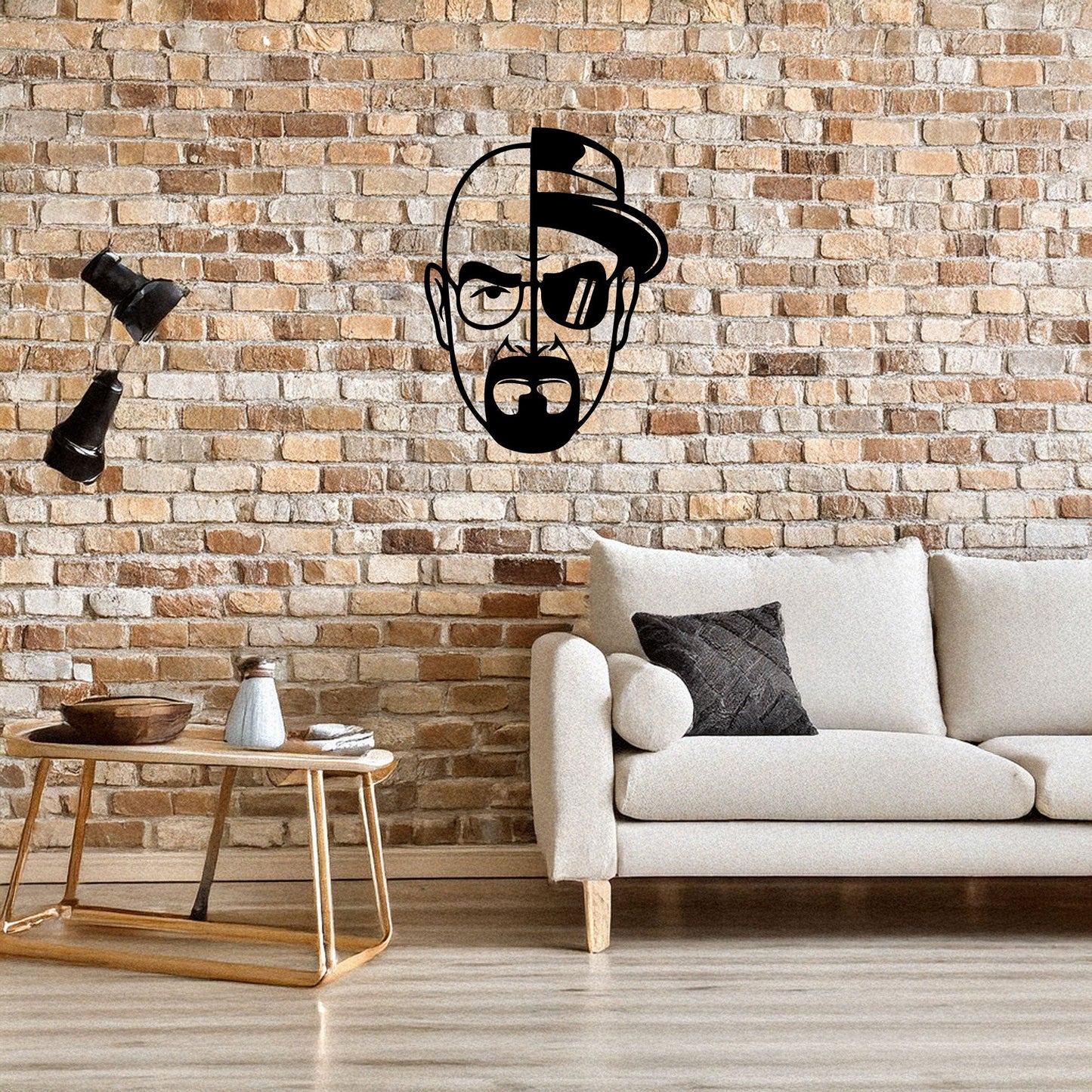 Walter White Metal Wall Art - Black Laser Cut Breaking Bad Decor, 3 Sizes for TV Show Fans & Unique Home Decoration