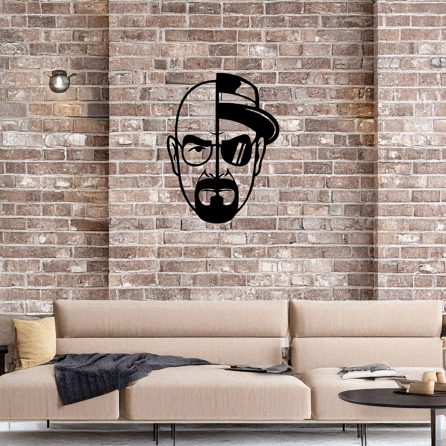 Walter White Metal Wall Art - Black Laser Cut Breaking Bad Decor, 3 Sizes for TV Show Fans & Unique Home Decoration