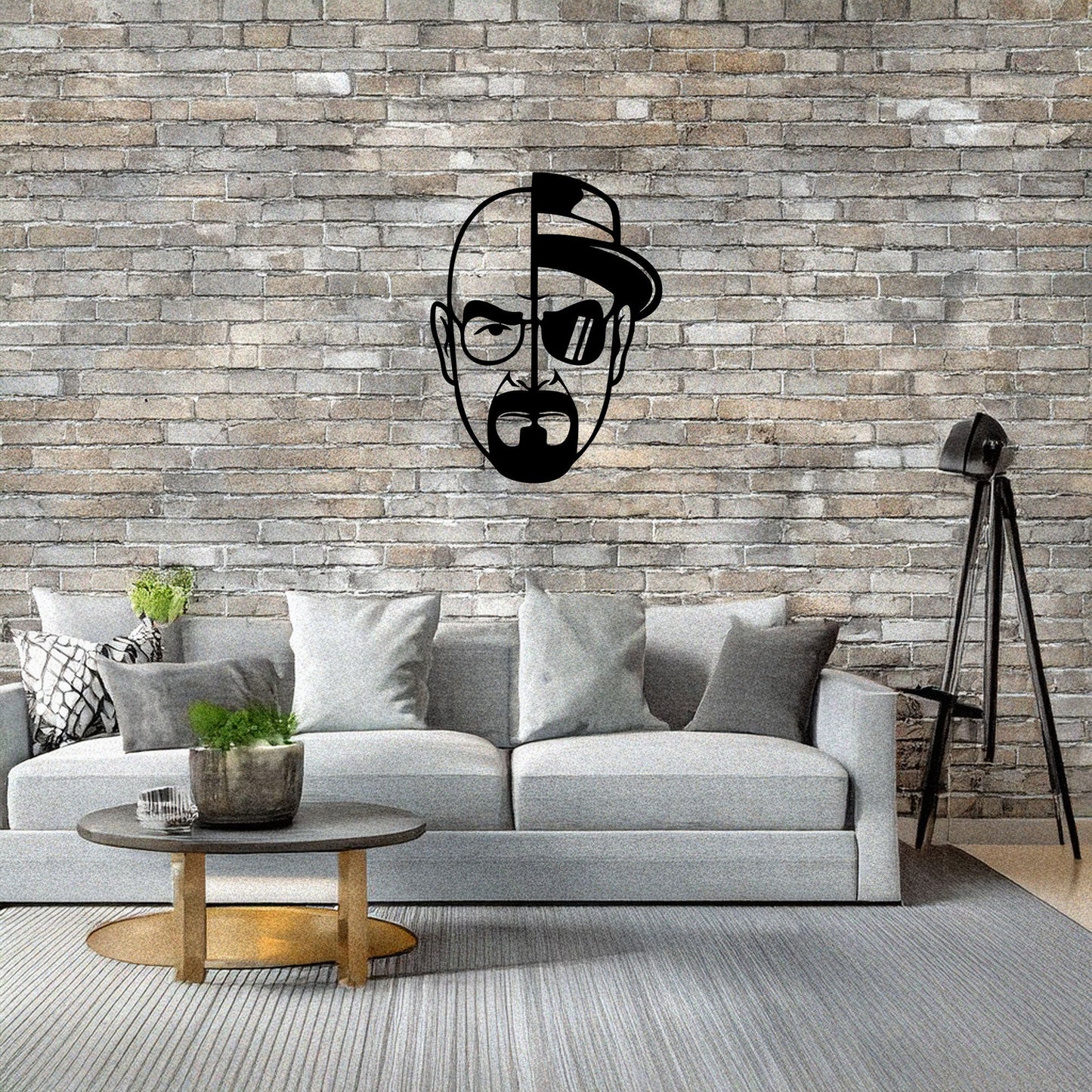 Walter White Metal Wall Art - Black Laser Cut Breaking Bad Decor, 3 Sizes for TV Show Fans & Unique Home Decoration