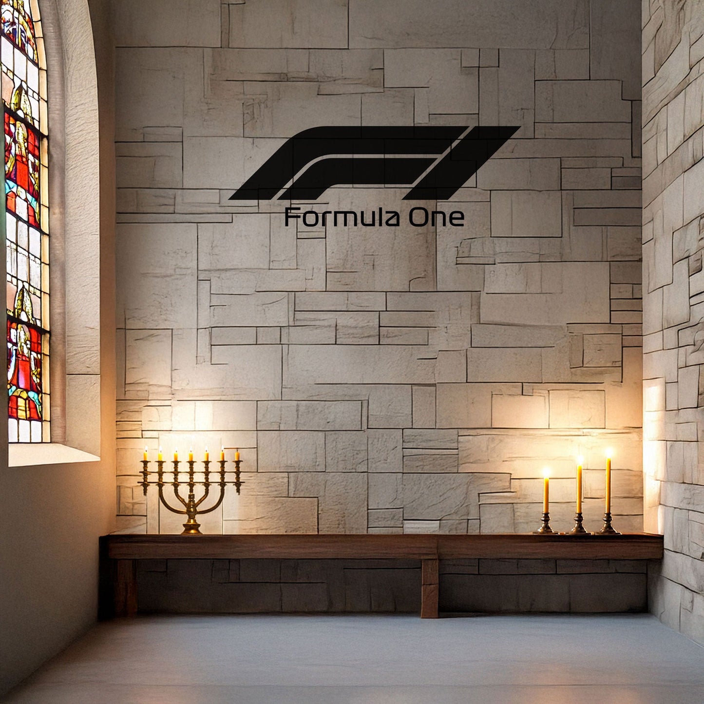 F1 Logo Laser Cut Metal Wall Art - Black Modern Decor in 3 Sizes, Gift for Formula 1 Fans