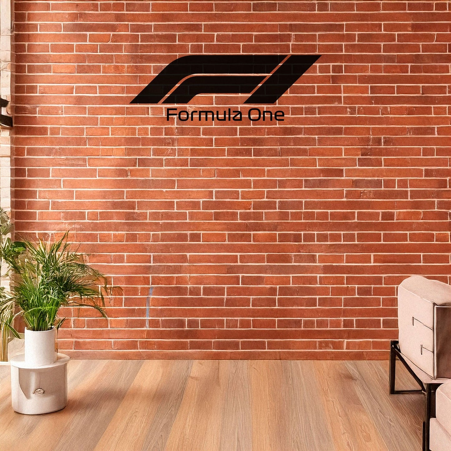 F1 Logo Laser Cut Metal Wall Art - Black Modern Decor in 3 Sizes, Gift for Formula 1 Fans