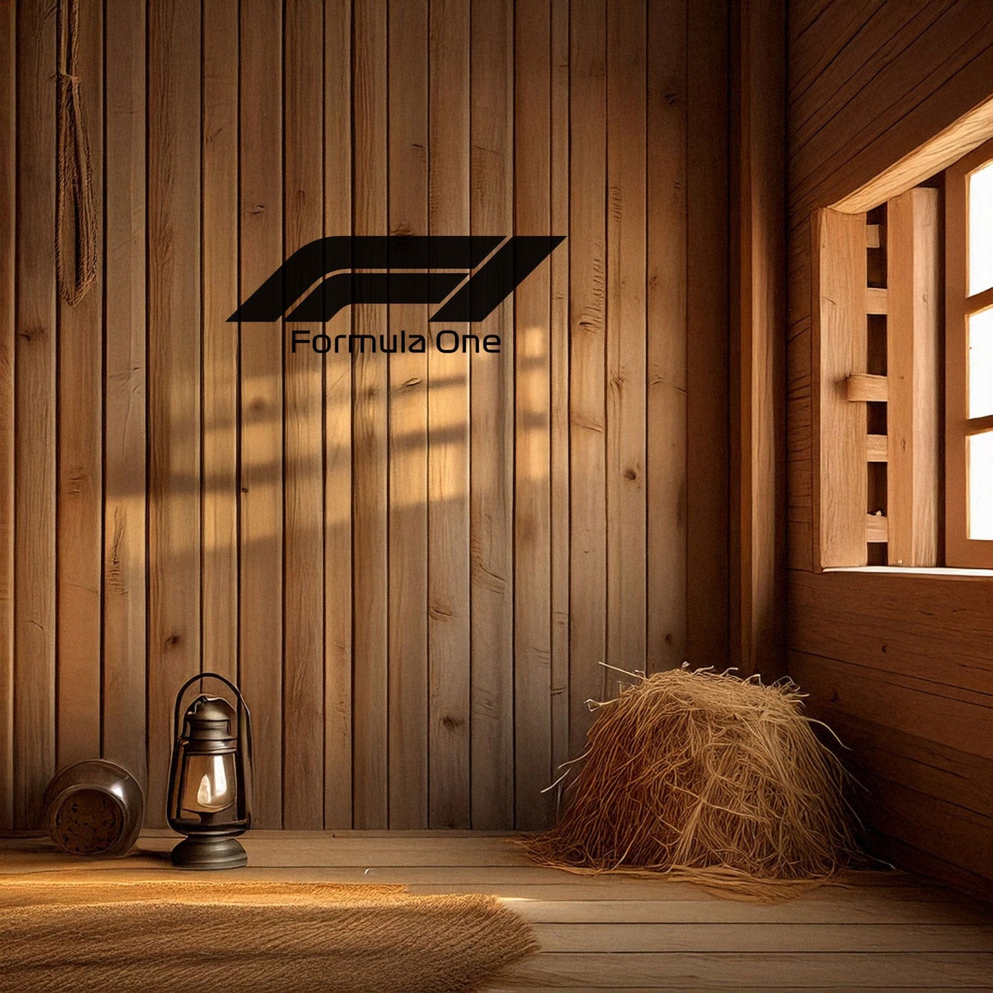 F1 Logo Laser Cut Metal Wall Art - Black Modern Decor in 3 Sizes, Gift for Formula 1 Fans