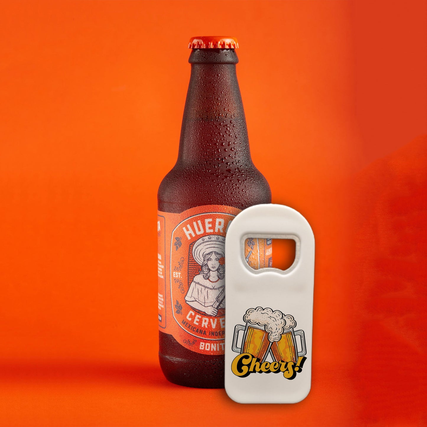 Custom Bottle Opener Magnet, Alcohol & Weed Themed Design, Personalized Magnet Bottle Opener, Unique Gift for Him, Cannabis & Beer Accessory
