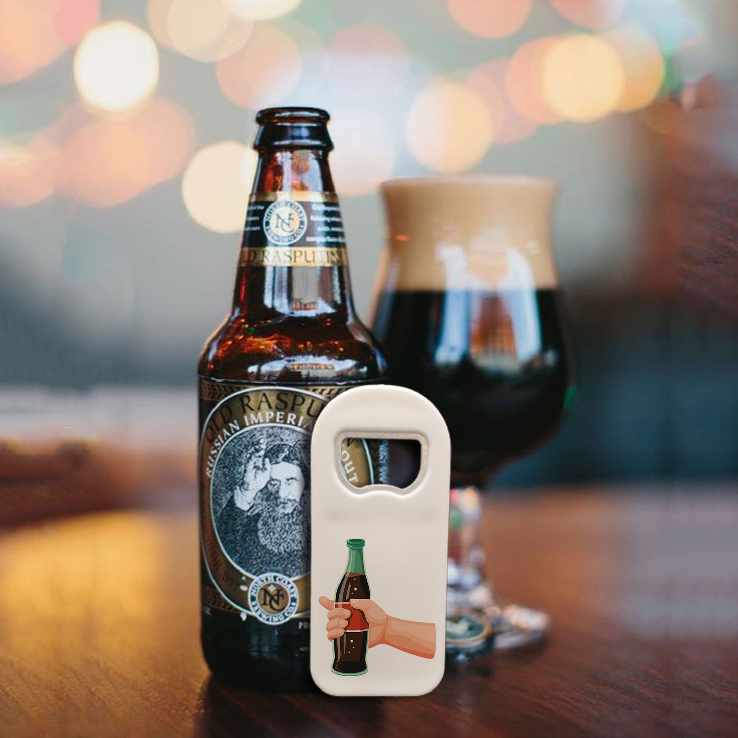 Personalized Bottle Opener Magnet, Coke Can Design, Custom 1.77x4.33 Inch Magnet, Unique Soda-Themed Bar Accessory or Gift Idea