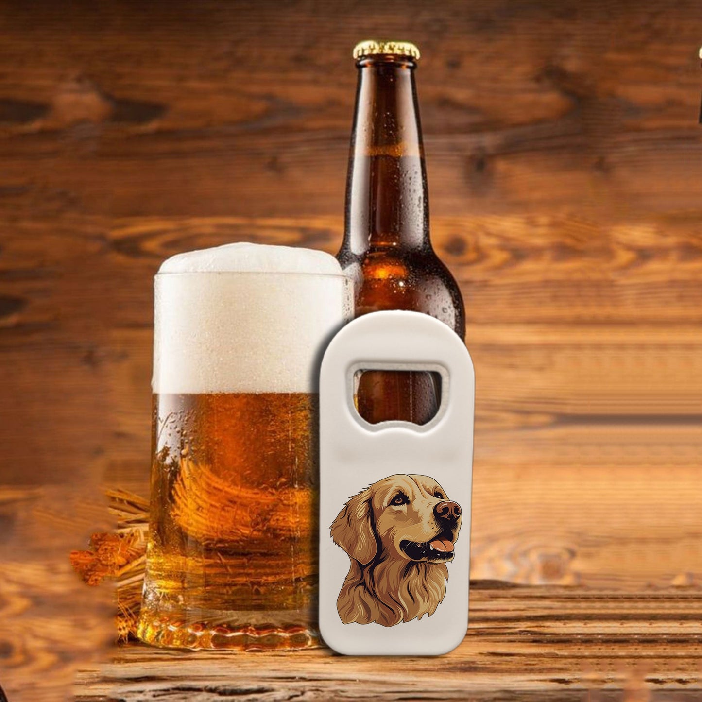 Personalized Bottle Opener Magnet, Adorable Pet Cat or Dog Design, Custom 1.77x4.33 Inch Magnet, Fun Gift for Pet Lovers, Unique Bar Accessory