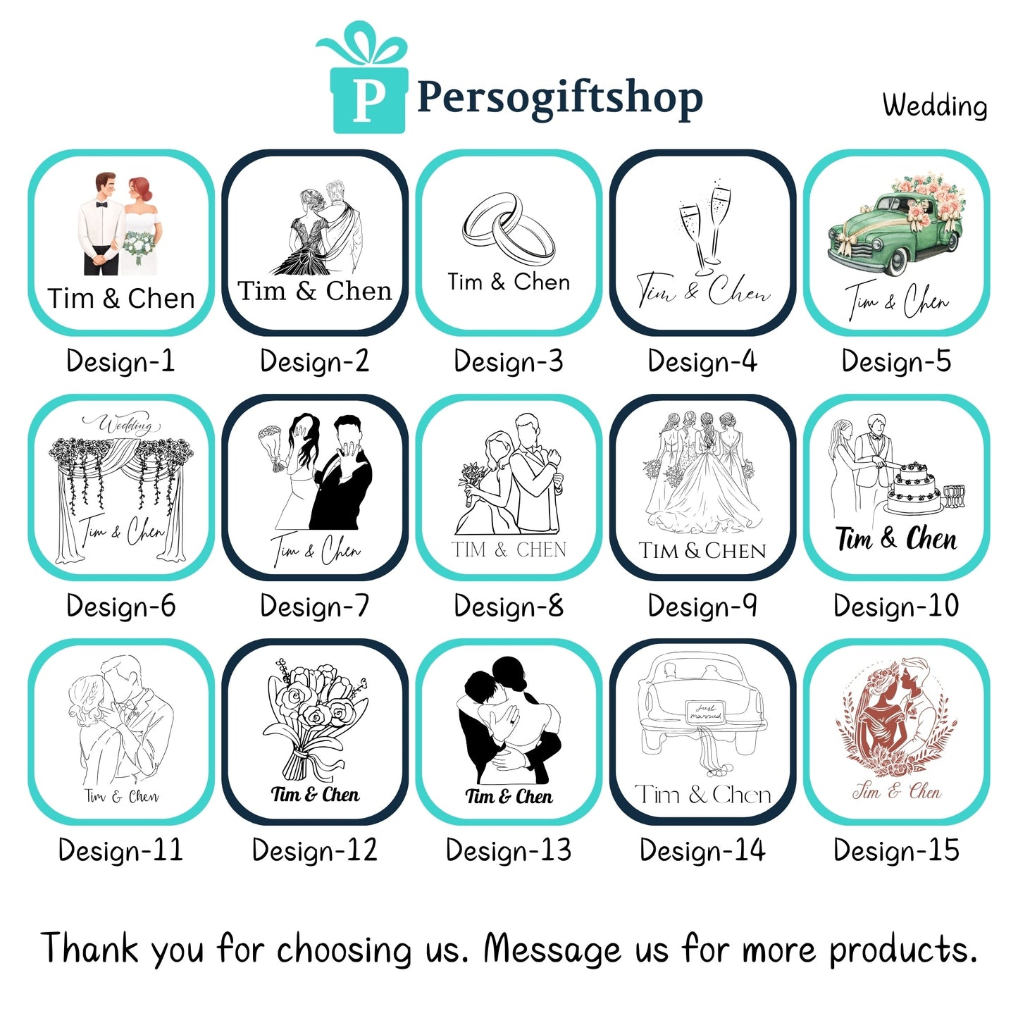 Personalized Wedding Paper Napkins | 15x15 Inch Custom Wedding Napkins | Elegant Wedding Decor in 30 Unique Designs