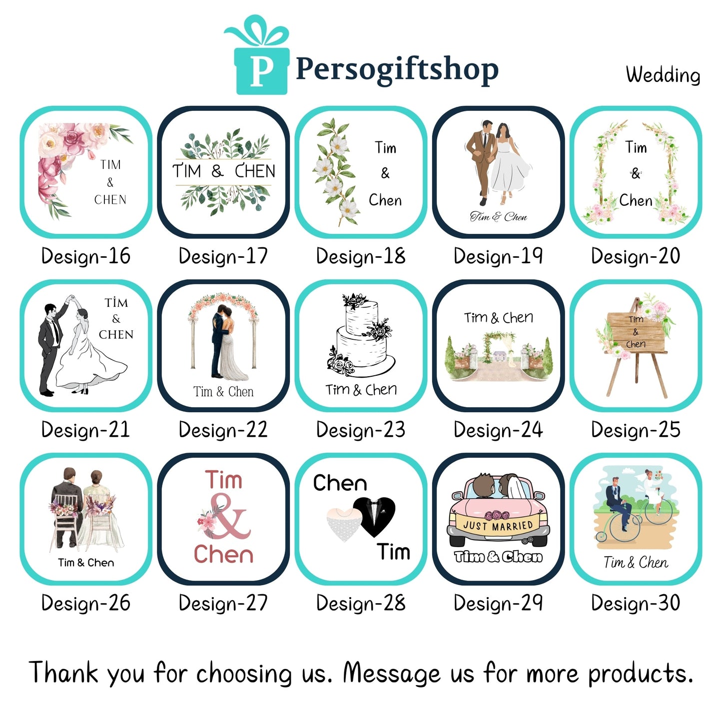 Personalized Wedding Paper Napkins | 15x15 Inch Custom Wedding Napkins | Elegant Wedding Decor in 30 Unique Designs