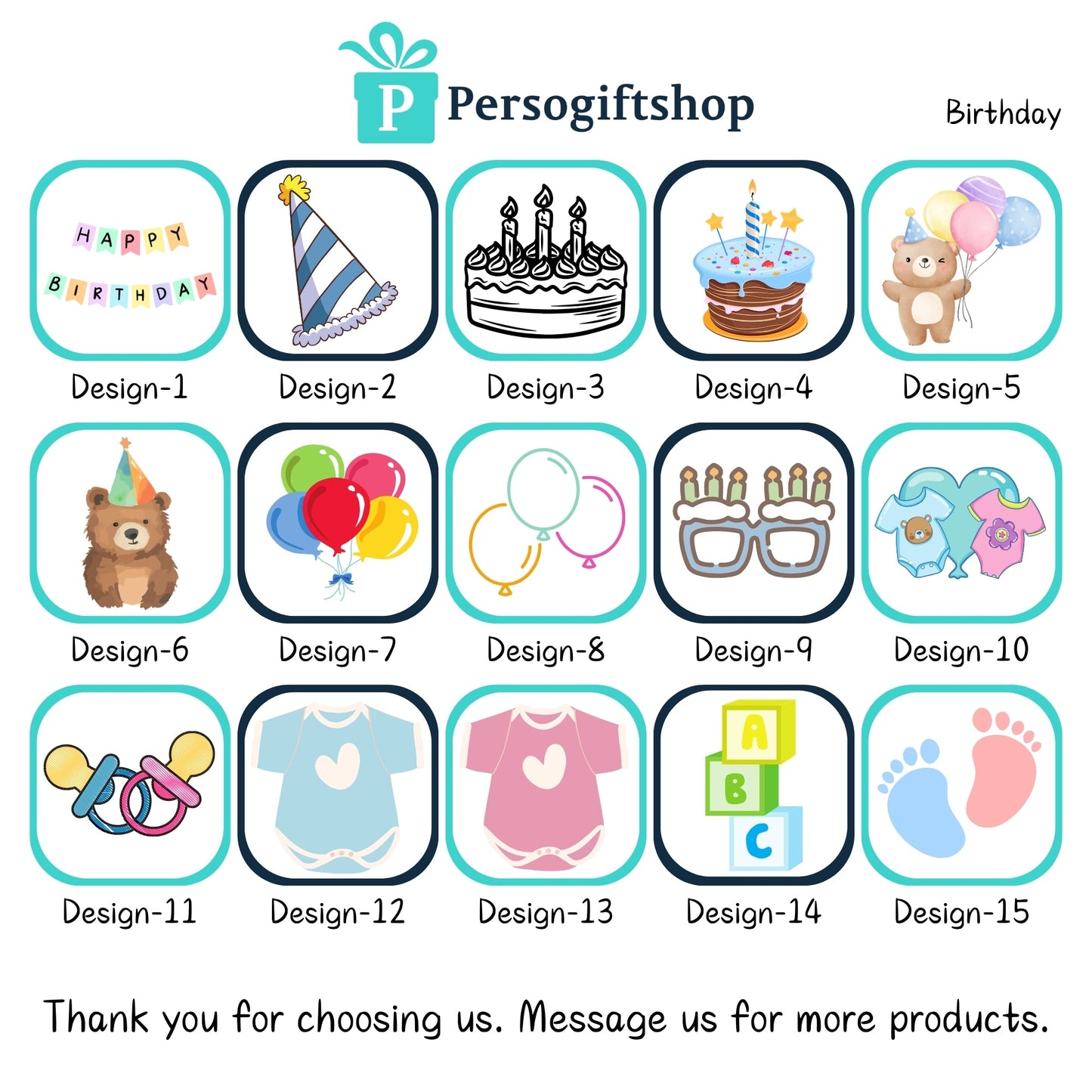 Personalized Baby Shower & Newborn Napkins | 15x15 Inch Custom Napkins for Baby Showers | Adorable Designs in 30 Styles