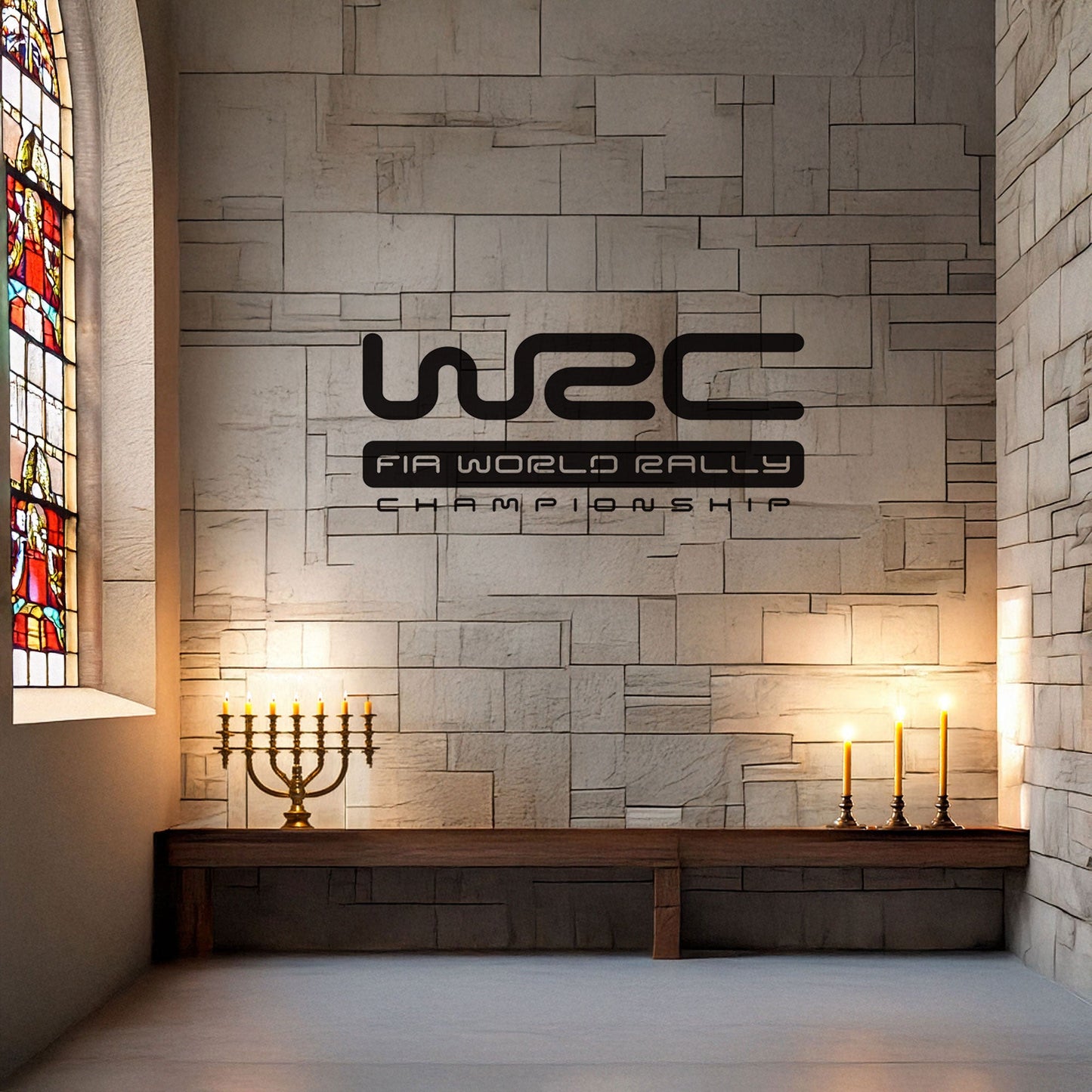 Laser Cut Metal Wall Decor, Matte Black WRC Design, Motorsport Wall Art, FIA Rally Championship Decor, Car Enthusiast Gift, Garage Decor