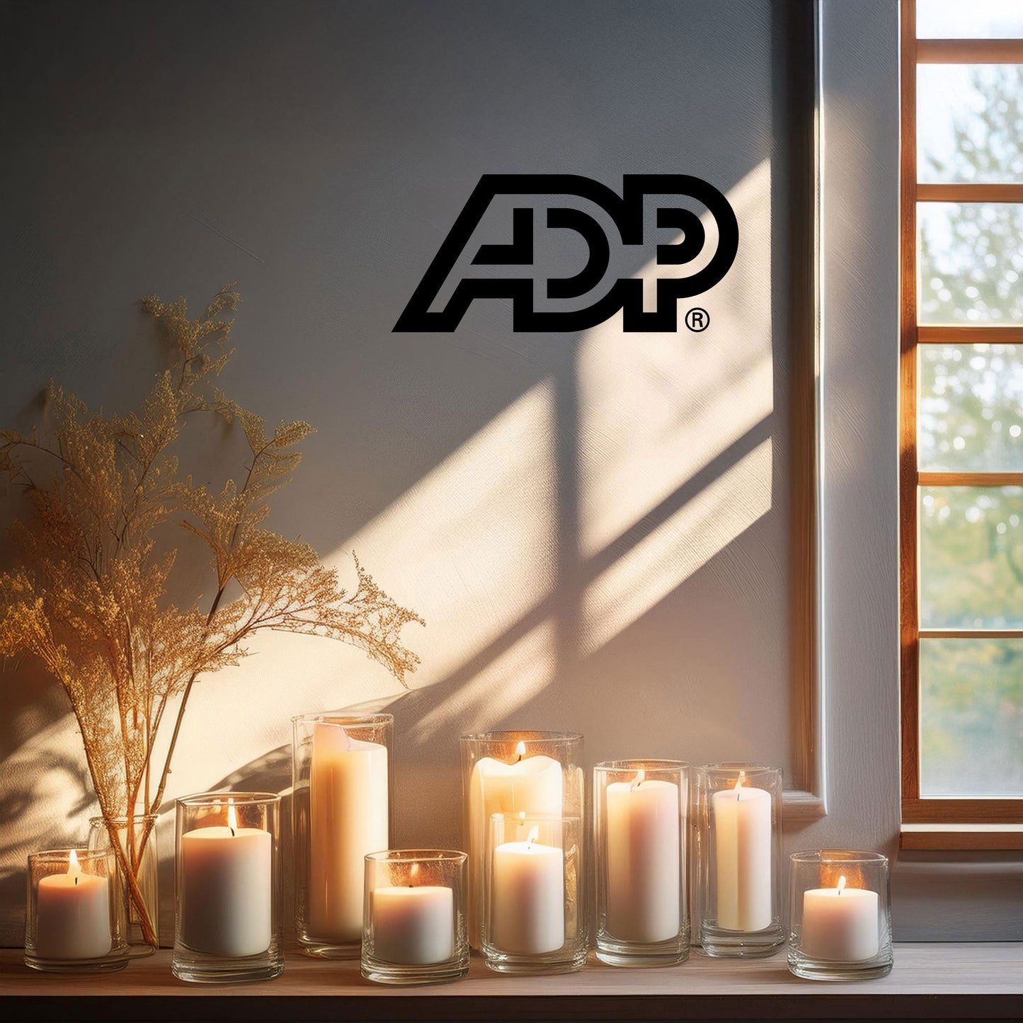 Laser Cut Metal Wall Decor, ADP Logo Design, Black Metal Wall Art, Business Brand Decor, Office Wall Accent, Modern Workplace Gift