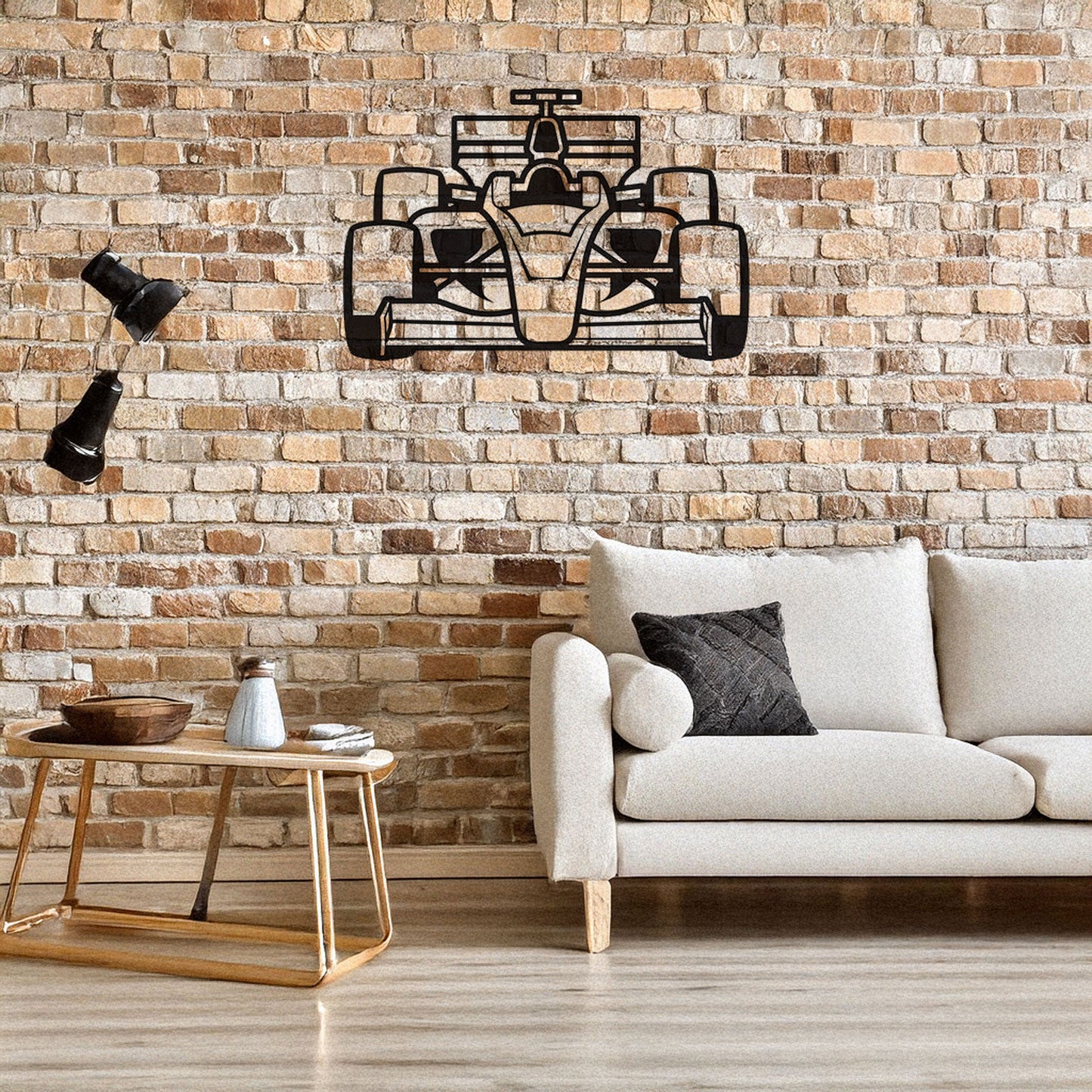 Formula 1 Car Front View Laser Cut Metal Wall Decor, Black Motorsport Gift, Modern Racing Art, 3 Sizes
