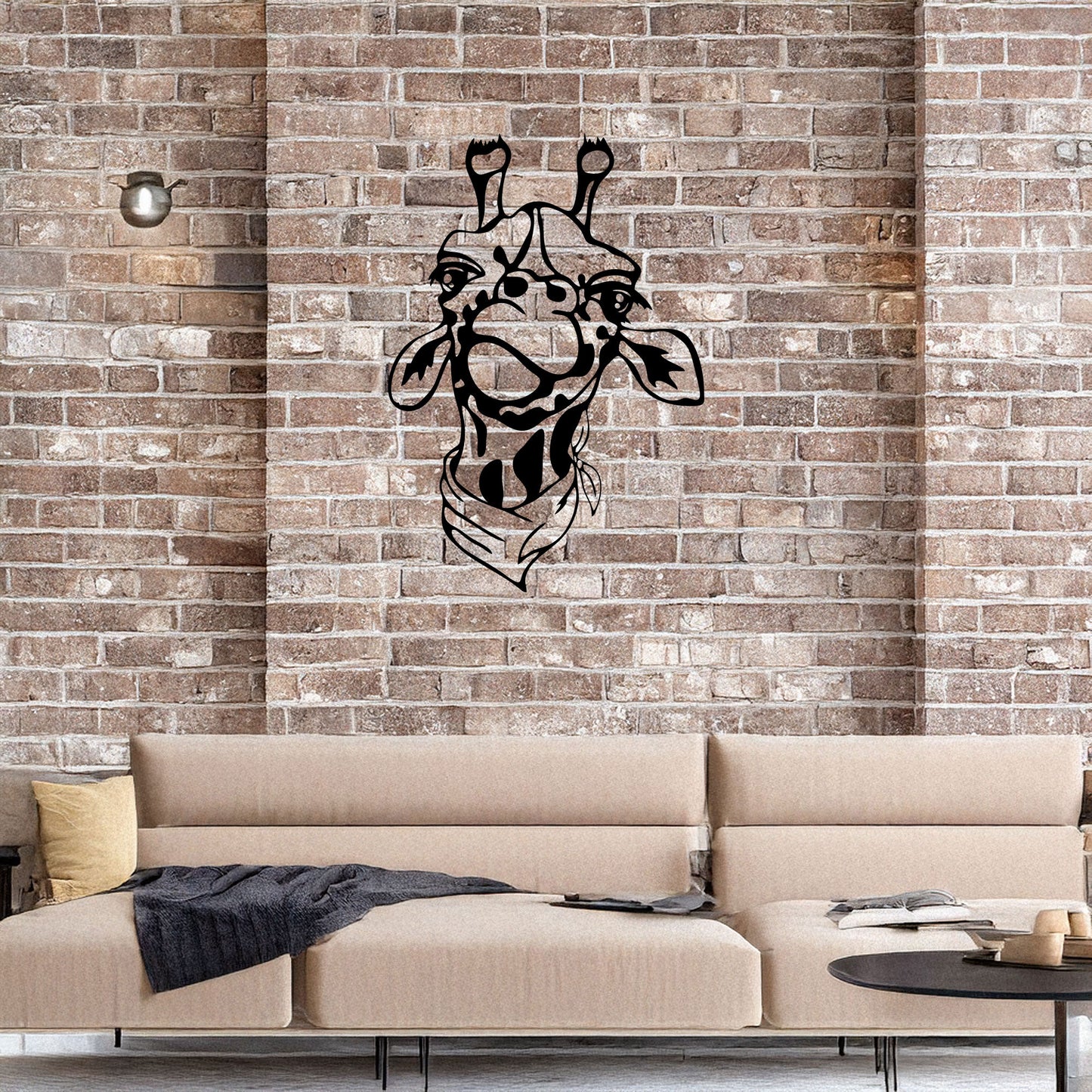 Giraffe Laser Cut Metal Wall Decor, Black Animal-Themed Wall Art, Unique Gift for Wildlife Lovers, 3 Sizes