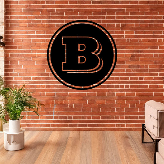 Brabus Logo Metal Wall Art - Laser Cut Black Metal Decor, Custom Car Enthusiast Gift, Luxury Auto Wall Sign, Available in 3 Sizes