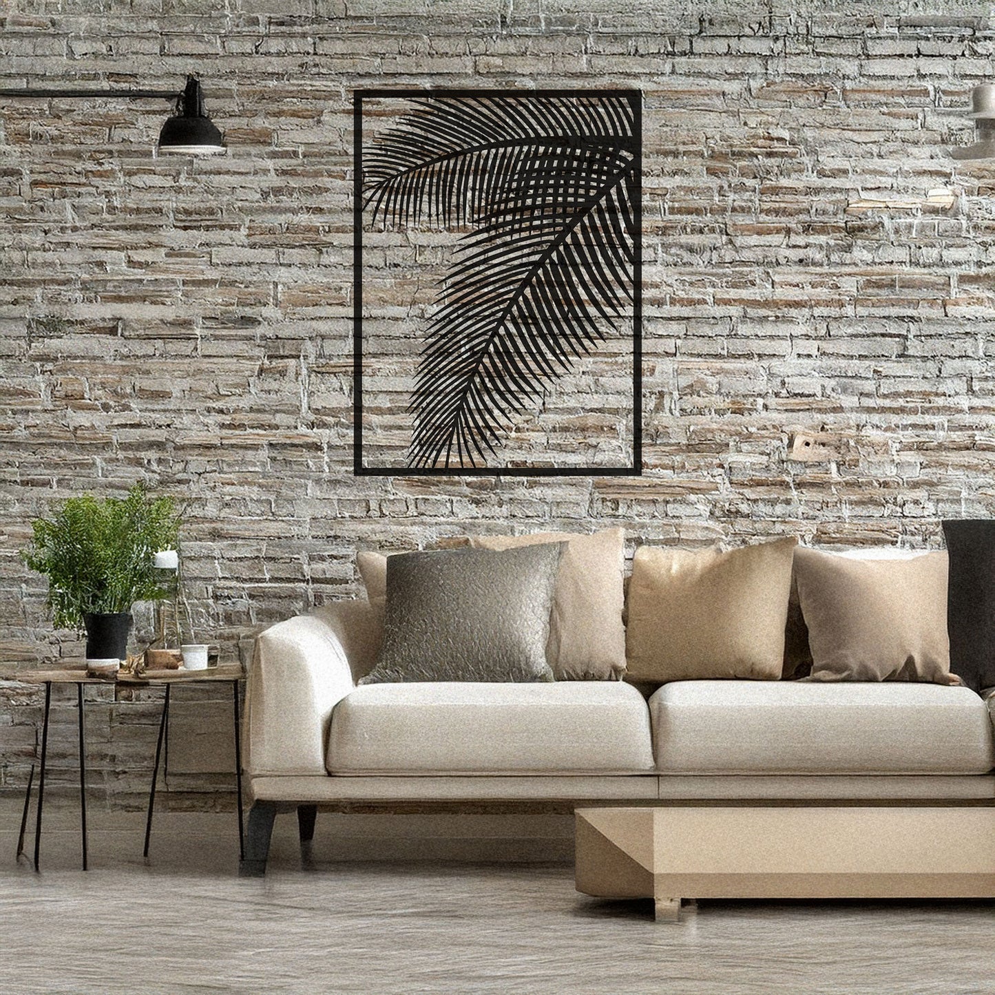 Elegant Laser Cut Metal Leaf Wall Decor, Black Botanical Wall Art for Home & Garden, 3 Sizes Available