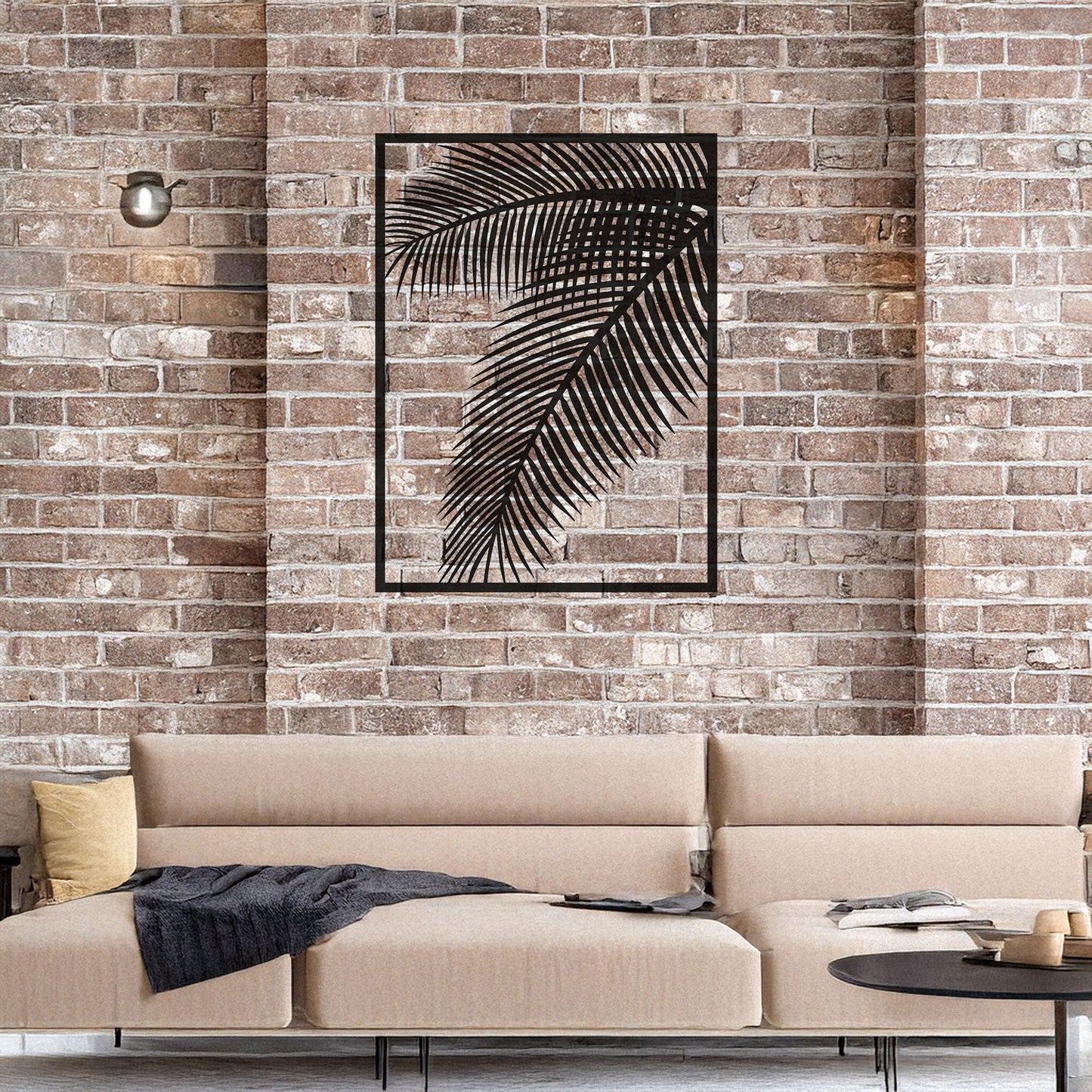 Elegant Laser Cut Metal Leaf Wall Decor, Black Botanical Wall Art for Home & Garden, 3 Sizes Available